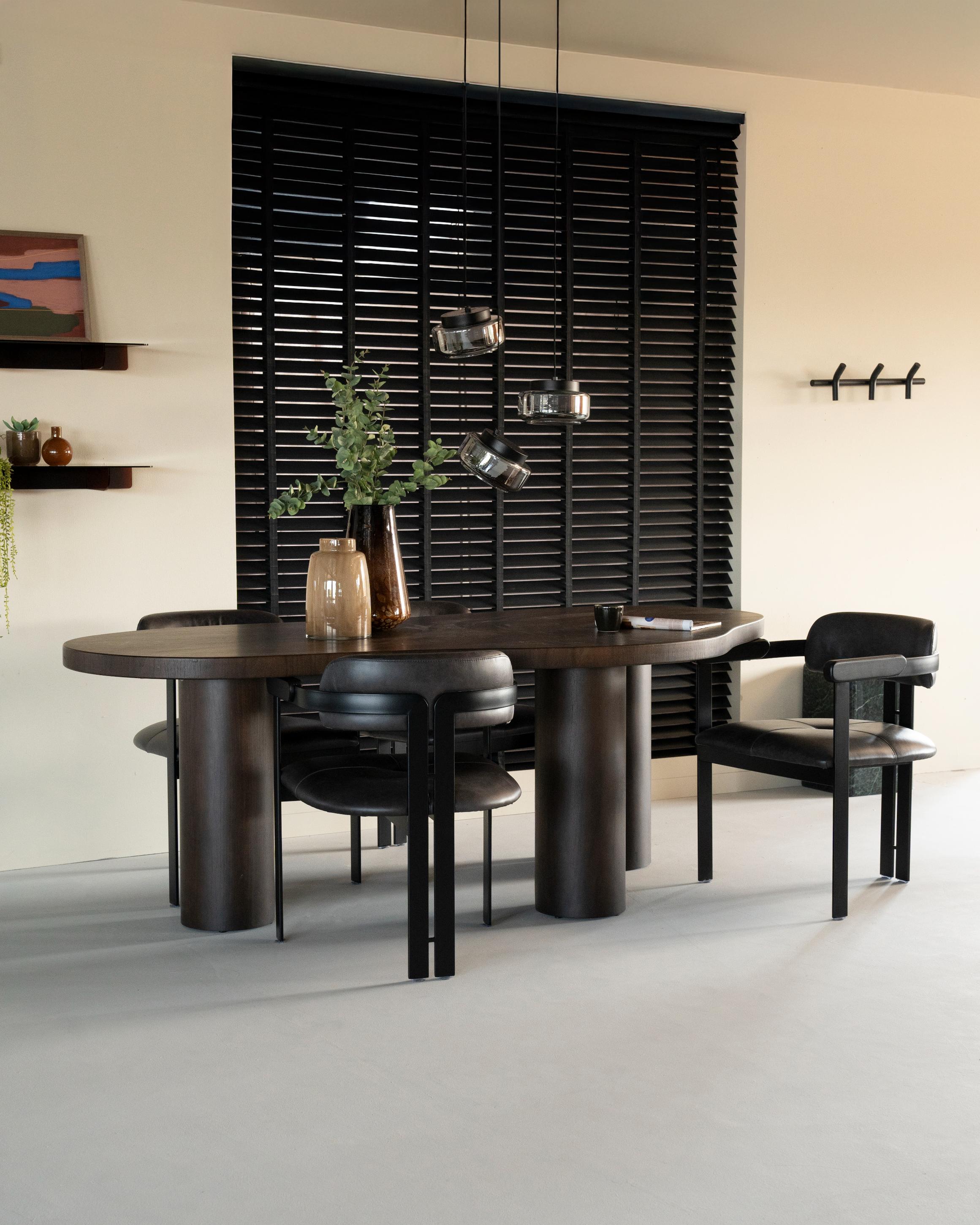 Tisch BOBBIE dunkles Nussfurnier