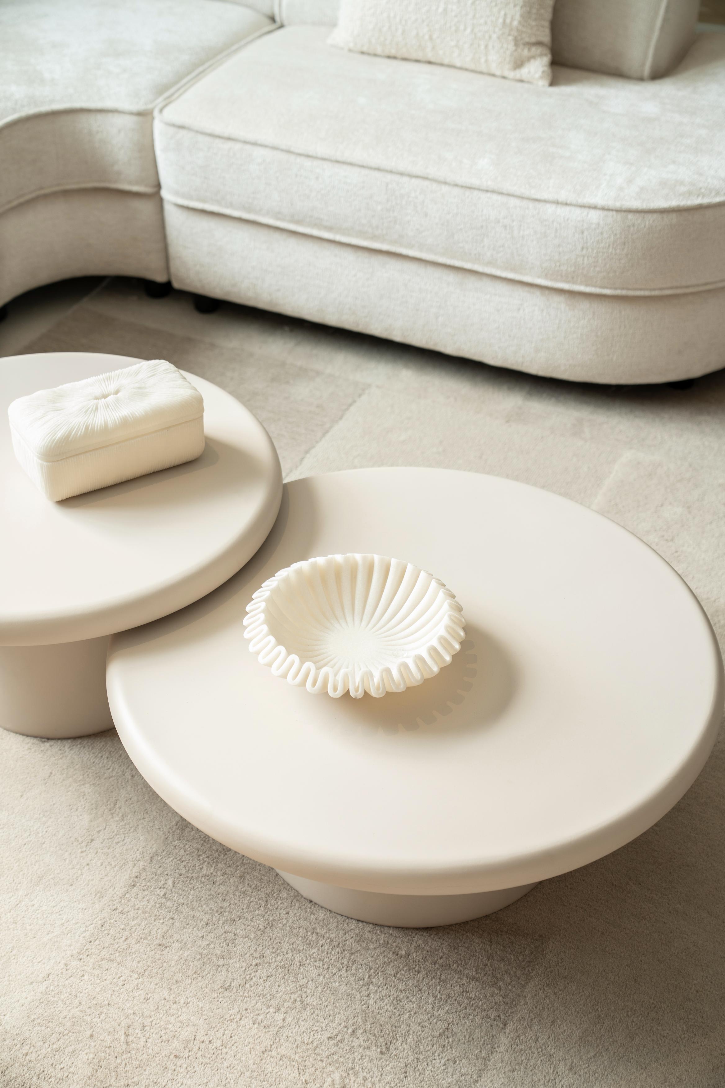 Kaffeetisch JADE cremefarben