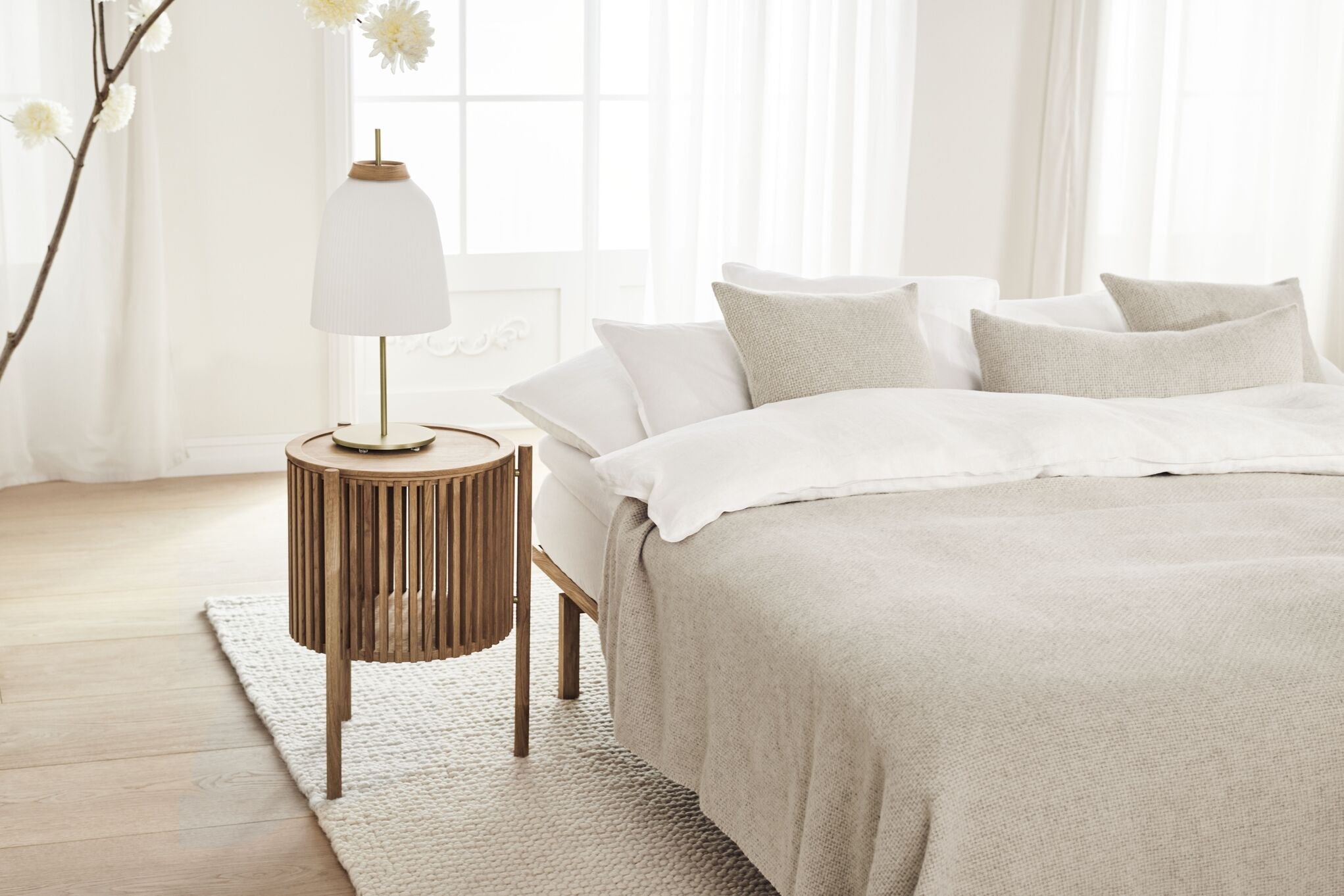 Camp -Tischlampen -Messingbasis