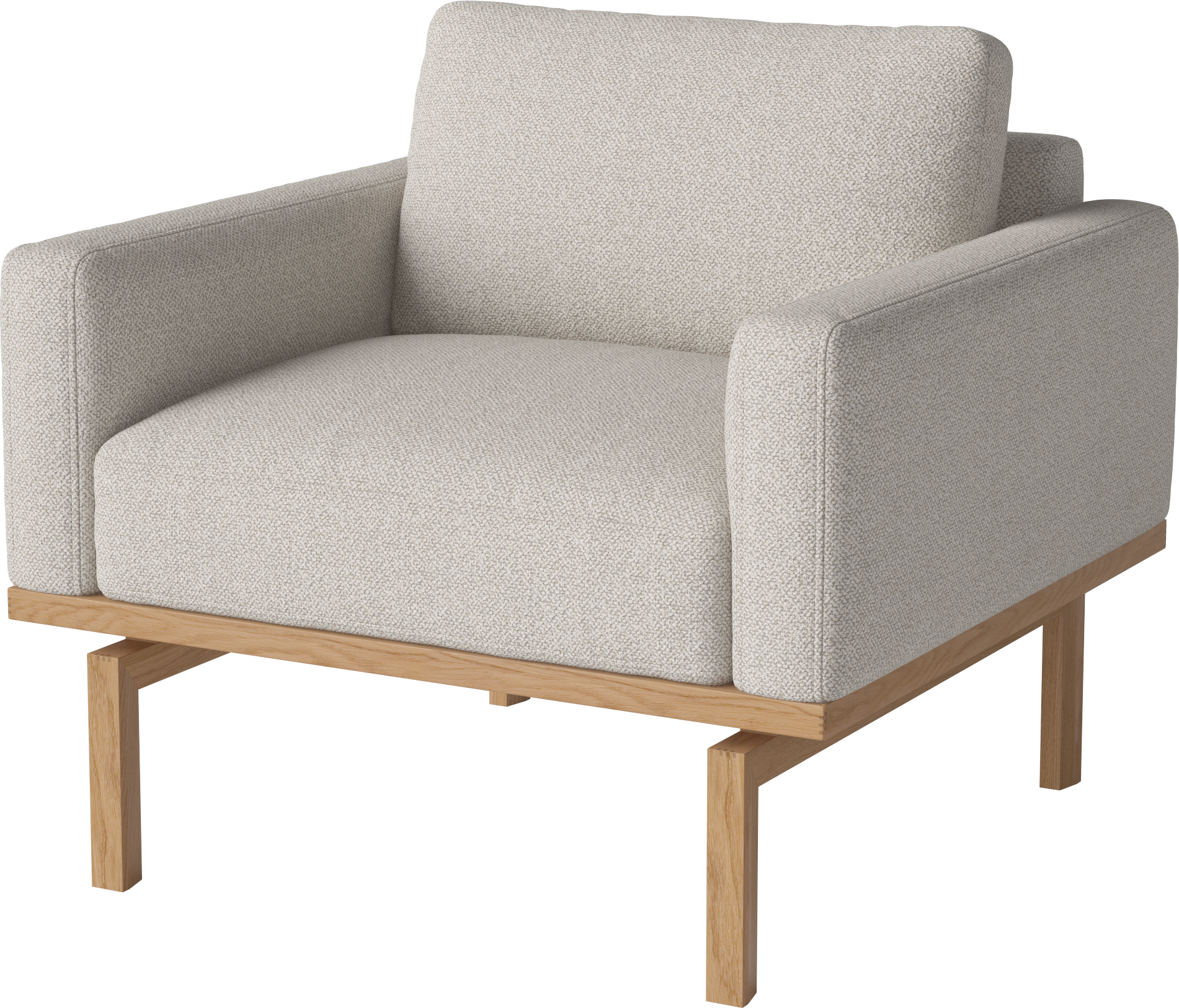 Elton armchair base of oak wood
