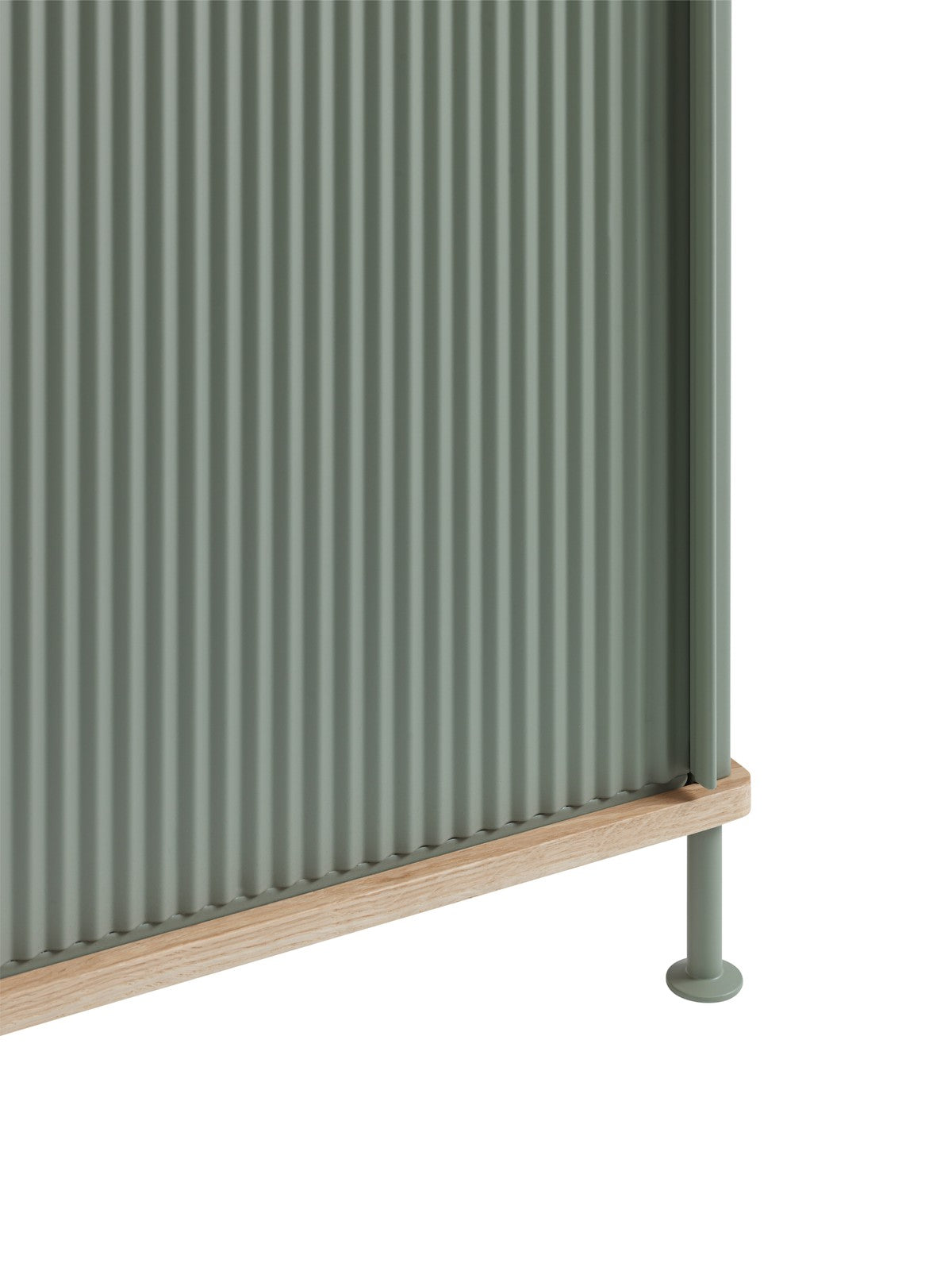 ENFOLD kast vuilgroen met eiken blad