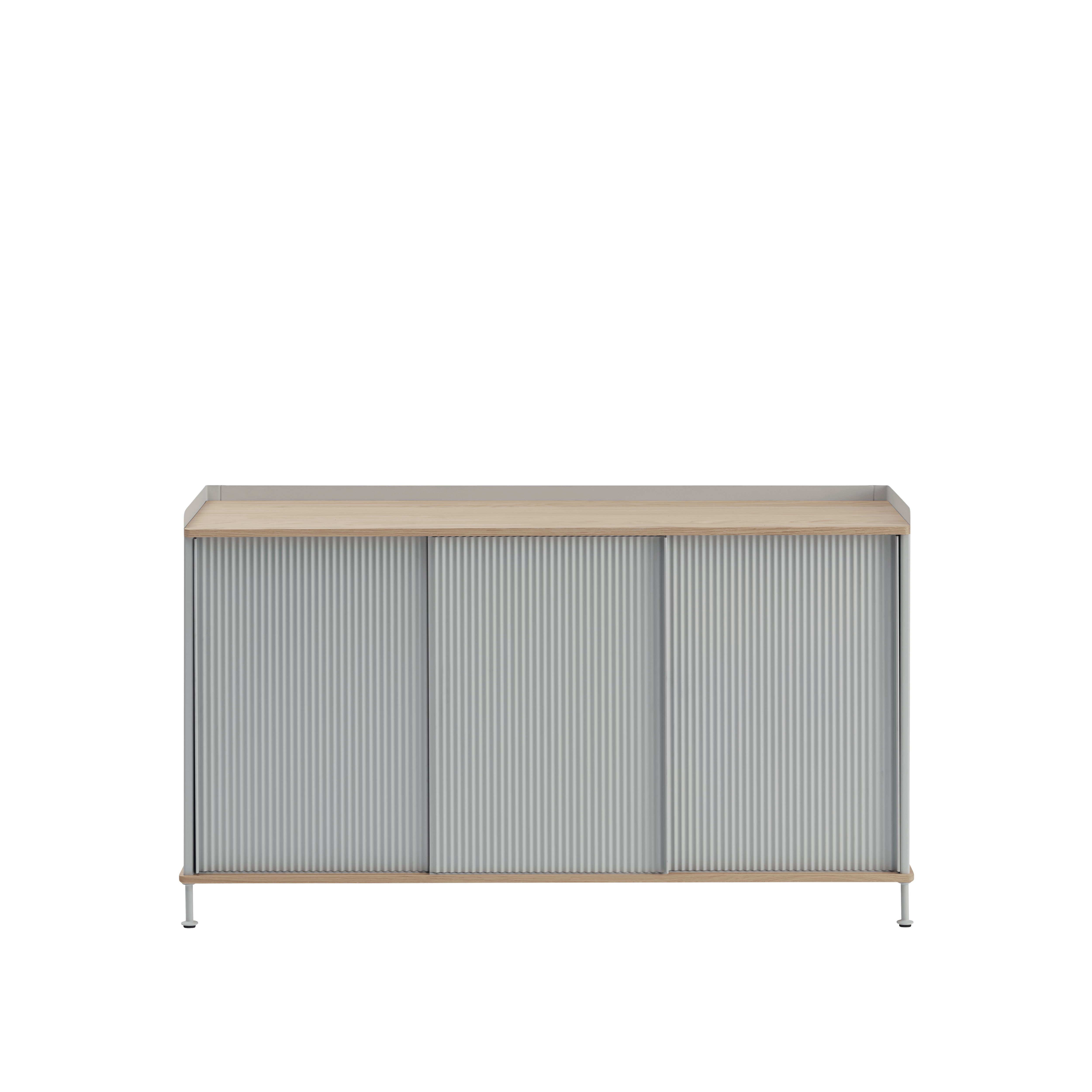 Enfold commode grijs met eiken blad