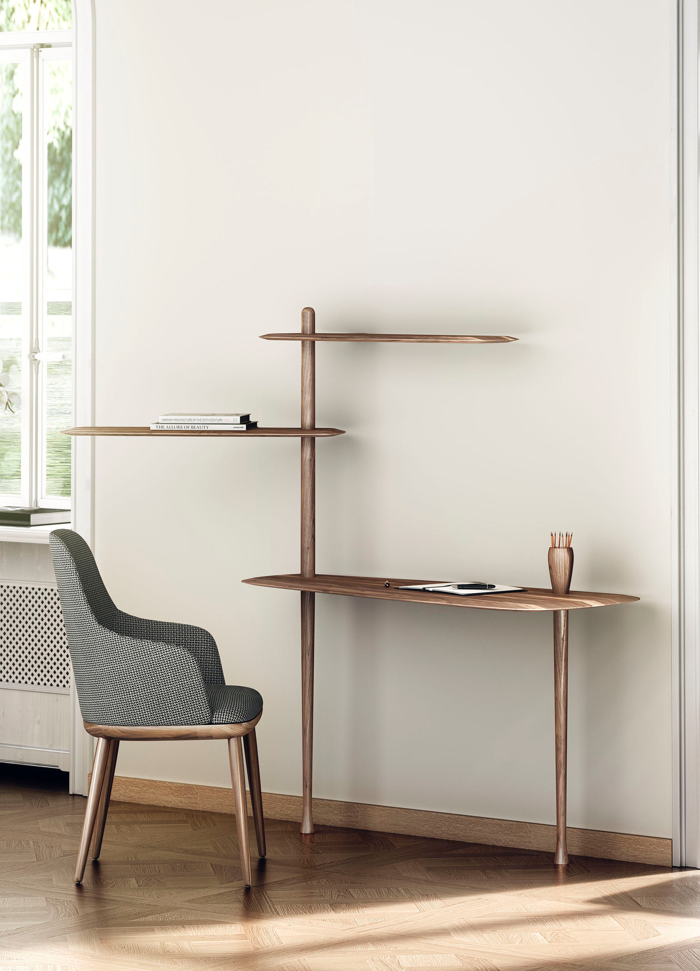 UNICA Desk in Walnut Wood