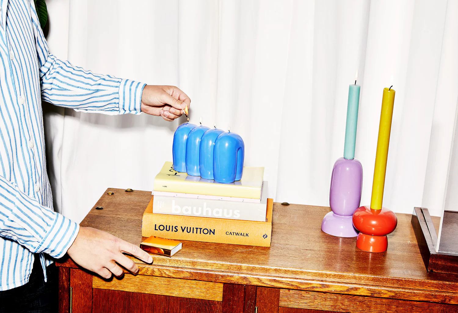 Świecznik KOBUS różowy