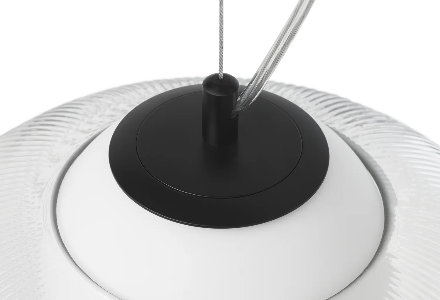 AYLA pendant lamp with ribbed glass