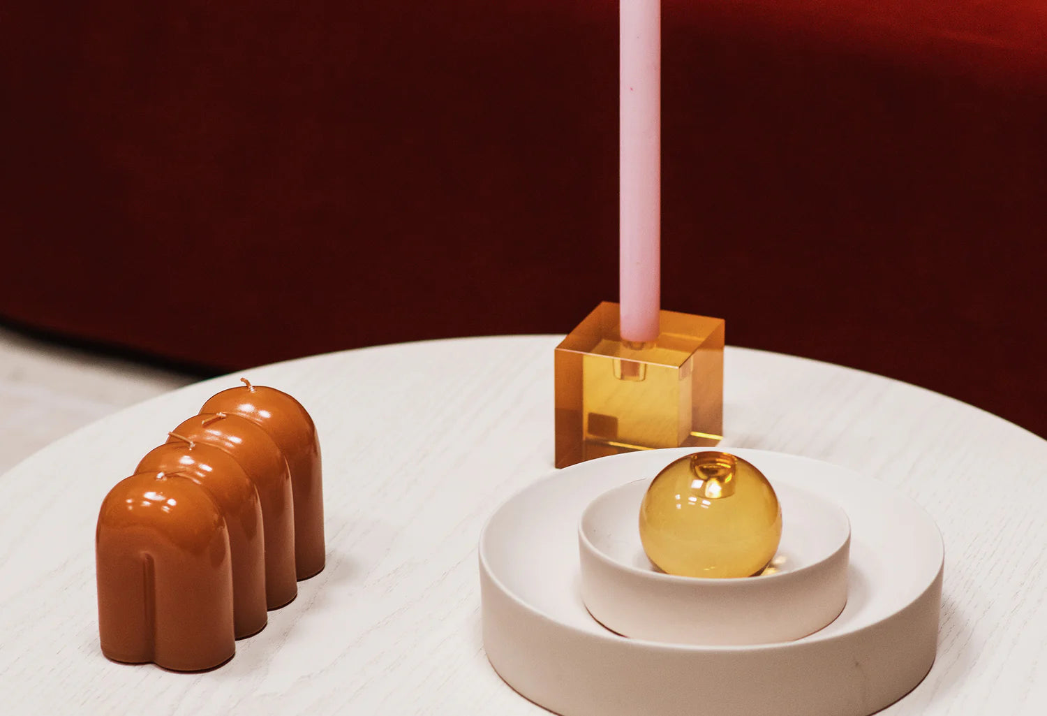 Świecznik OTTO pomarańczowy