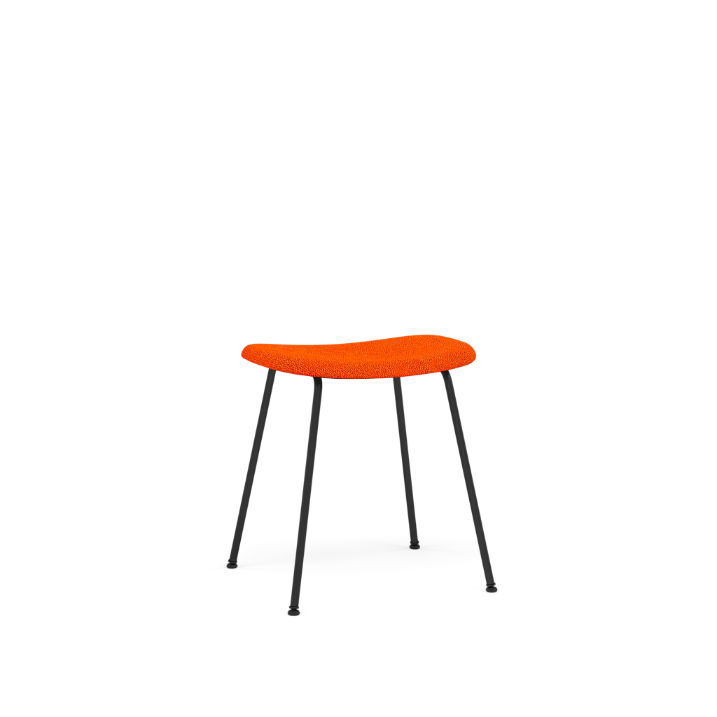FIBER stool personalized with upholstered seat
