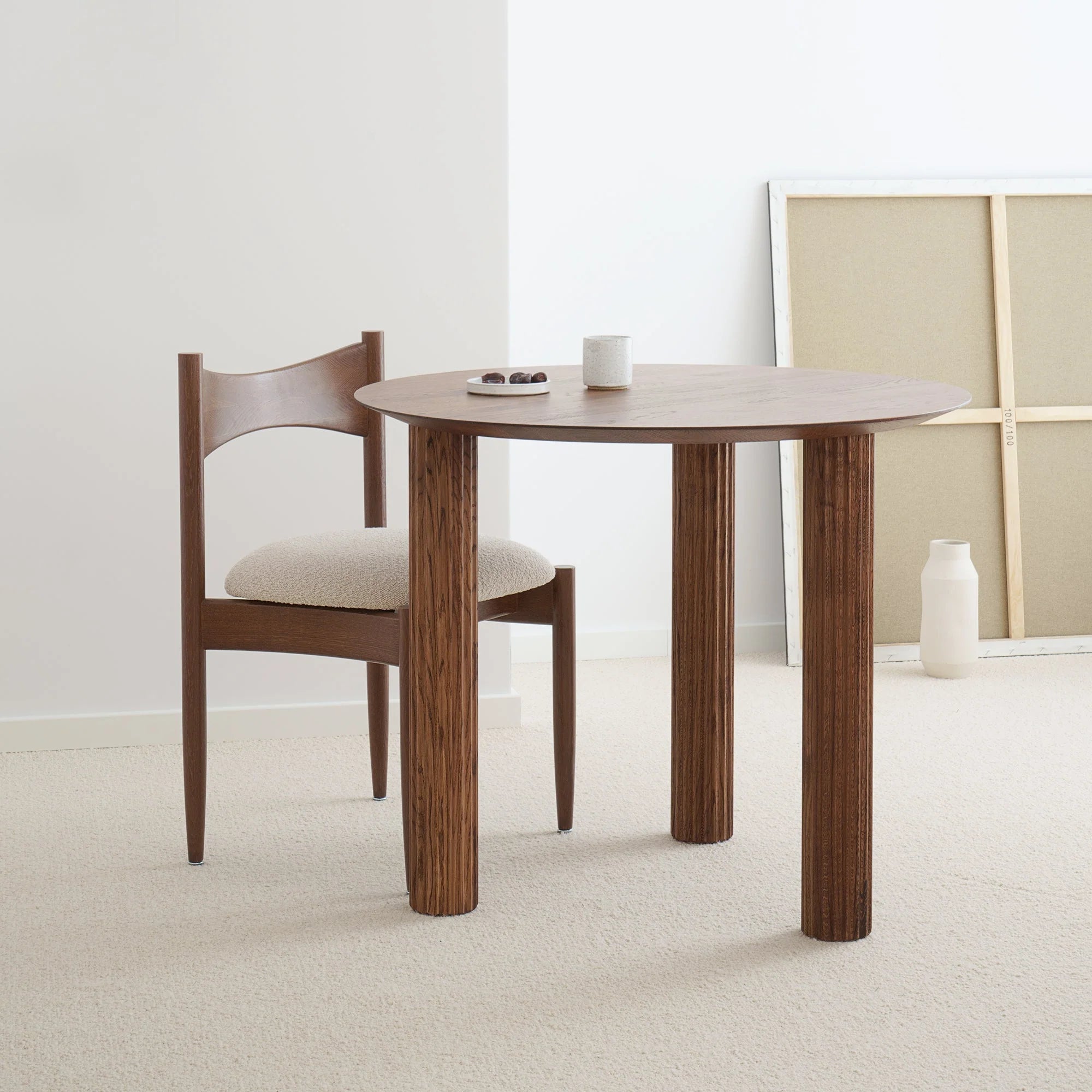 Ronde tafel FILAR zwart essenhout