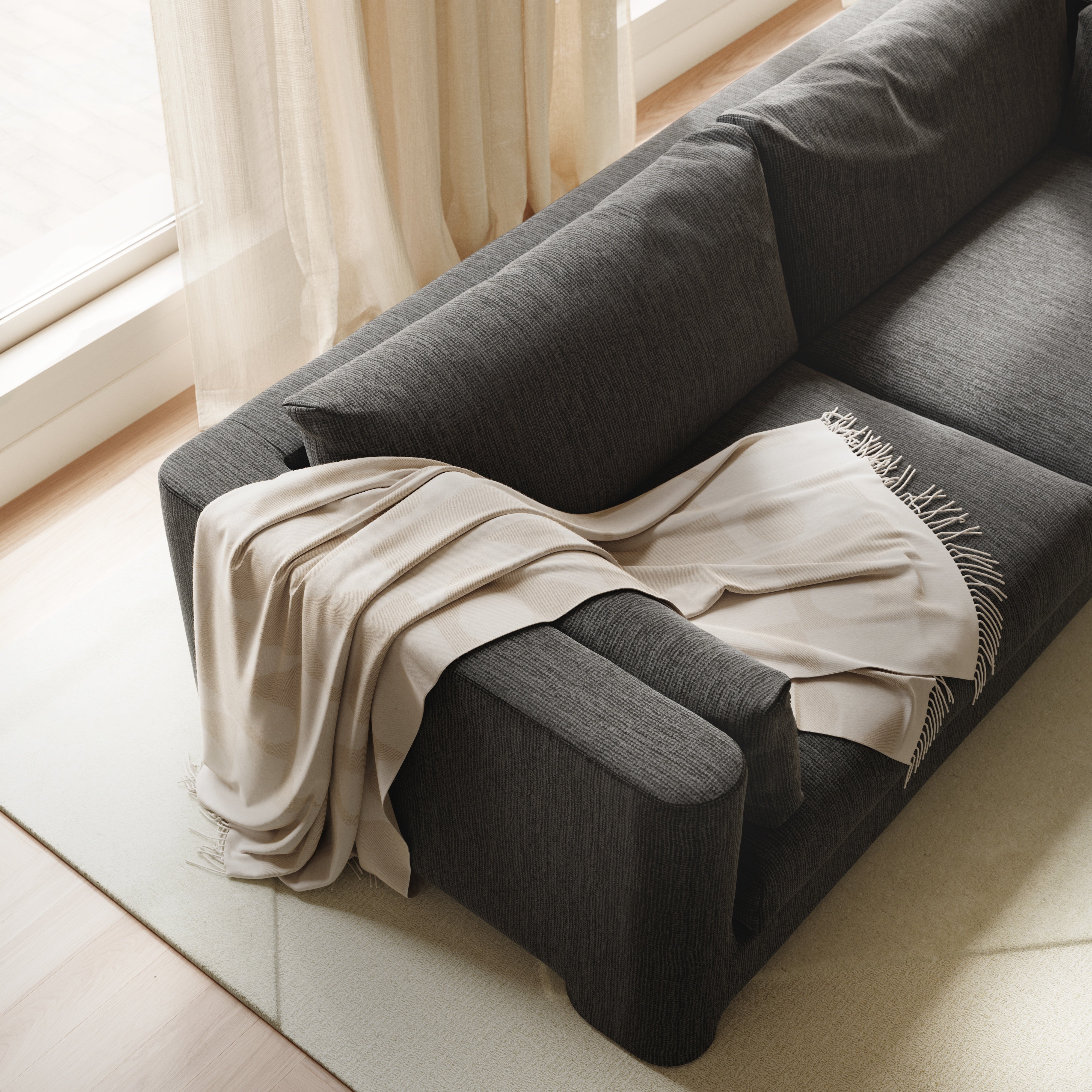 ION upholstered 3-seater sofa