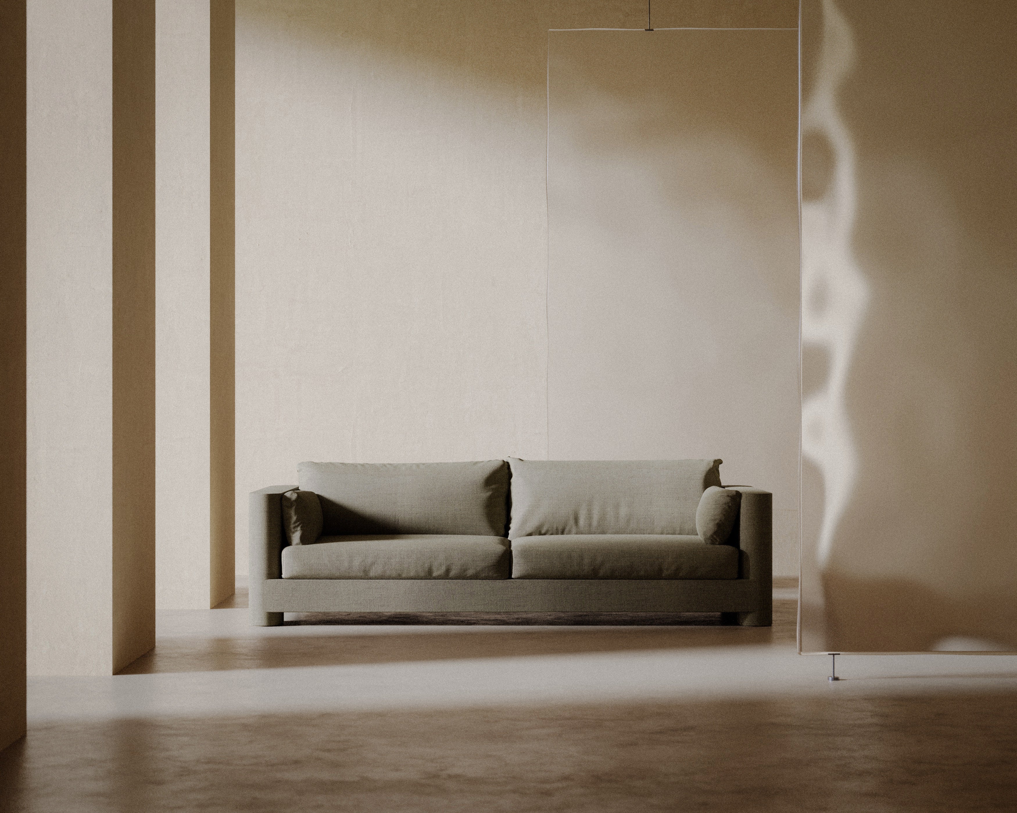 ION upholstered 3-seater sofa