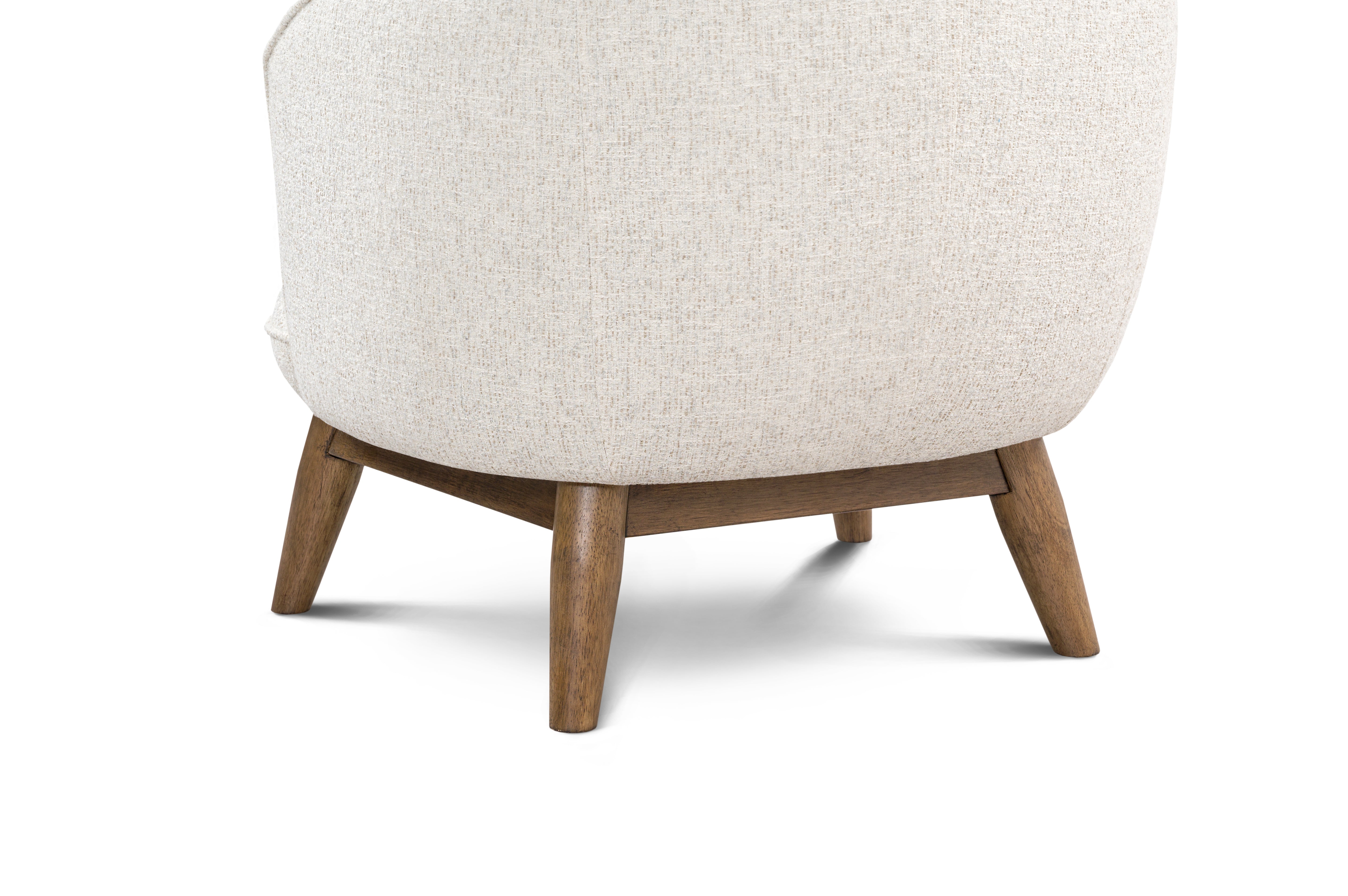 Fotel tapicerowany BENTON drewniana podstawa