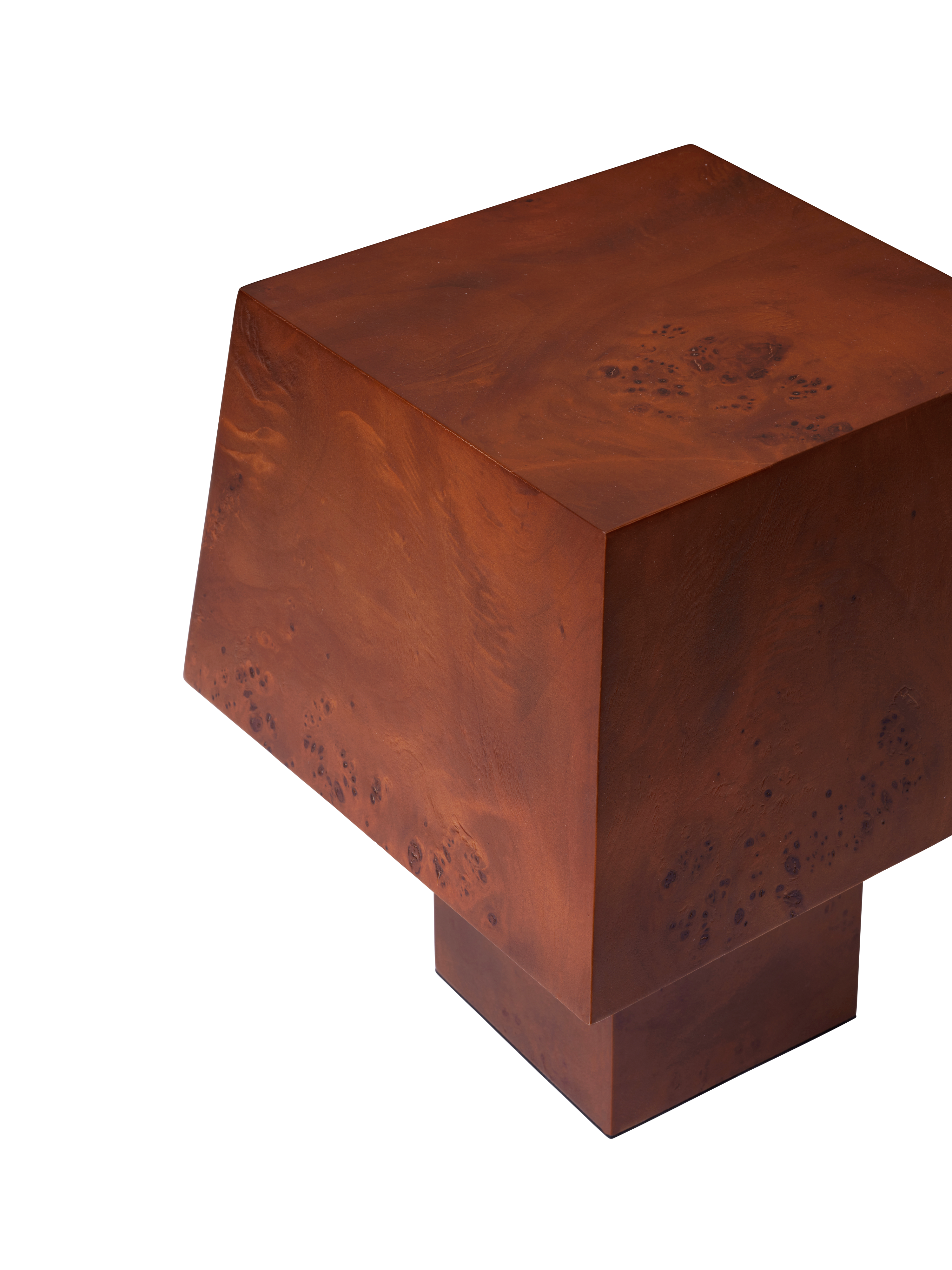 BURL table lamp dark brown veneer