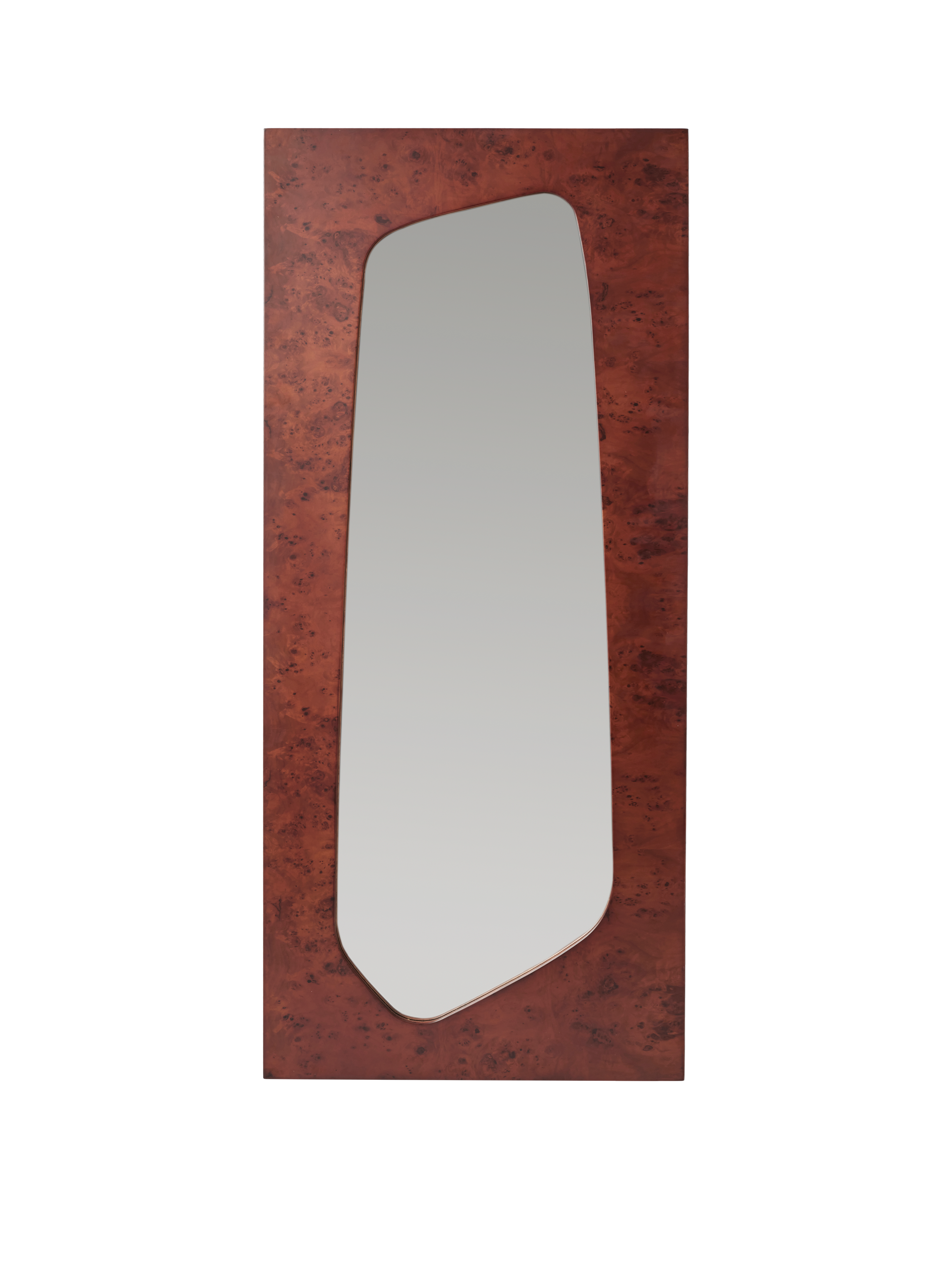 Lustro FOLIA czerwony – drewno