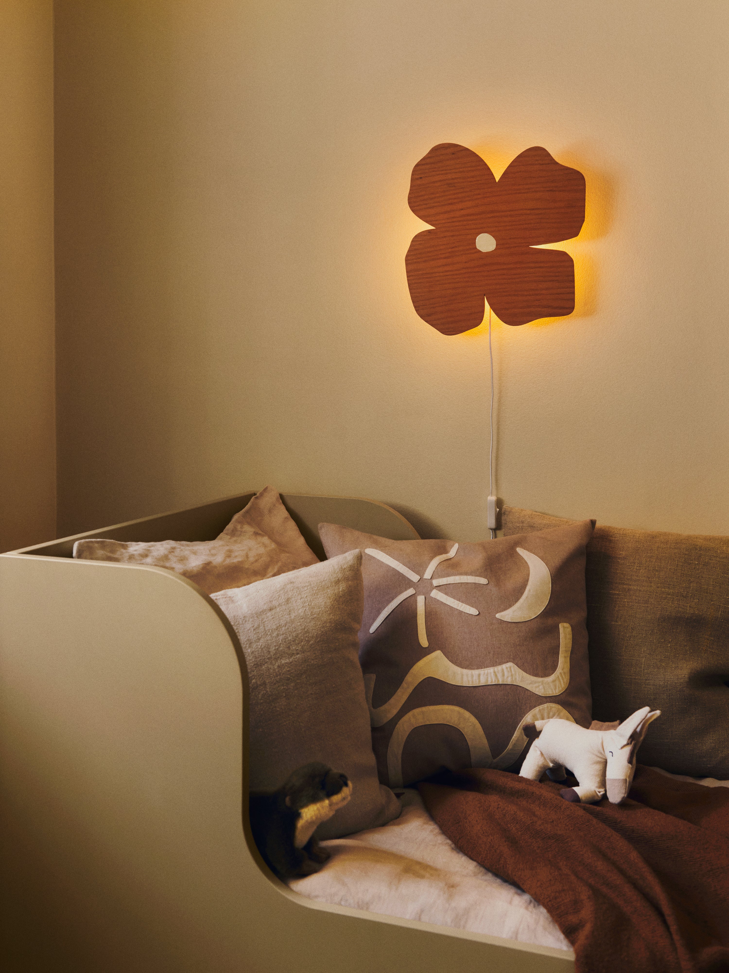 Children's wall lamp POESIE brown