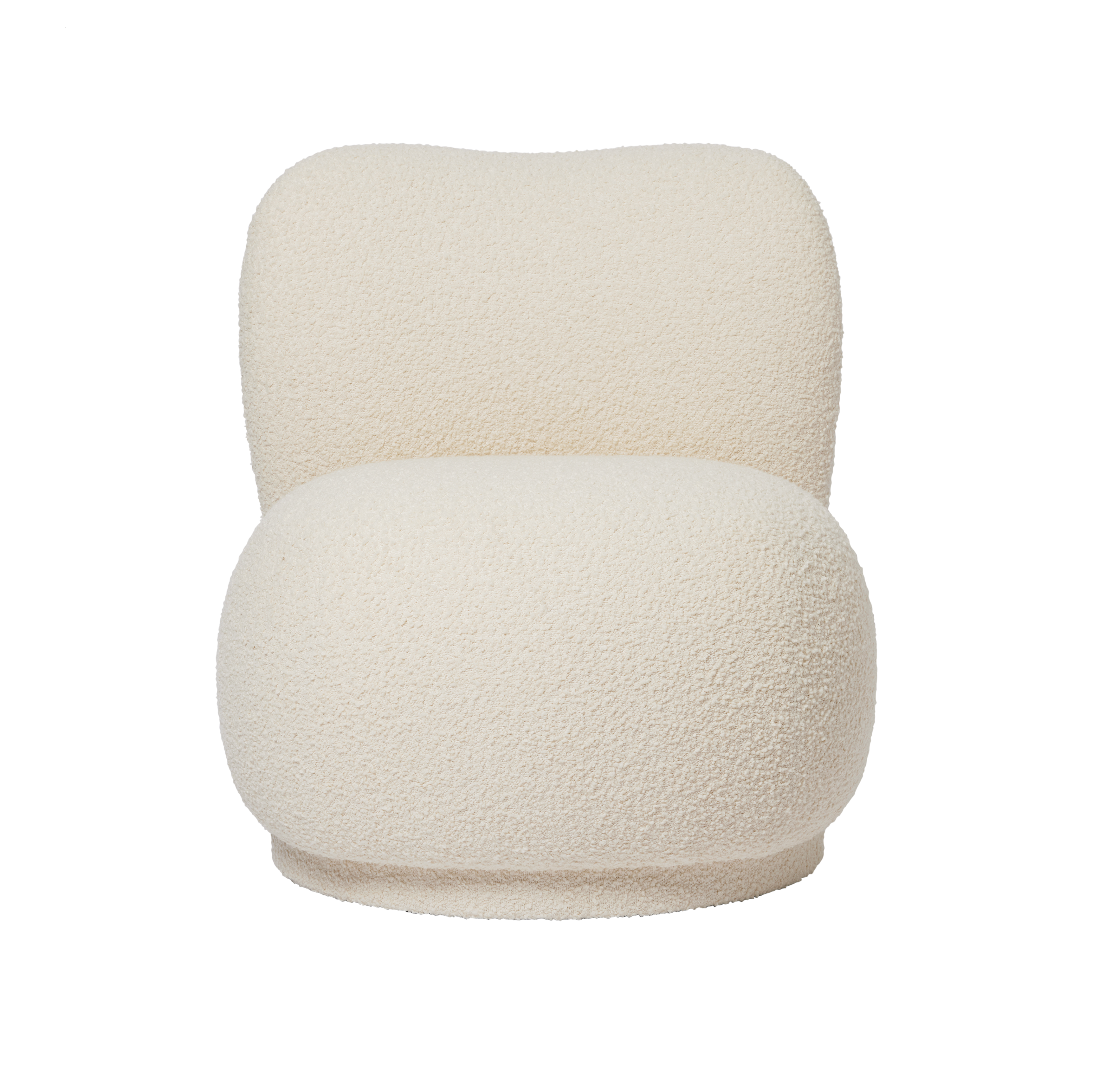 Draaistoel RICO PICCOLO LOUNGE Nordic Bouclé gebroken wit