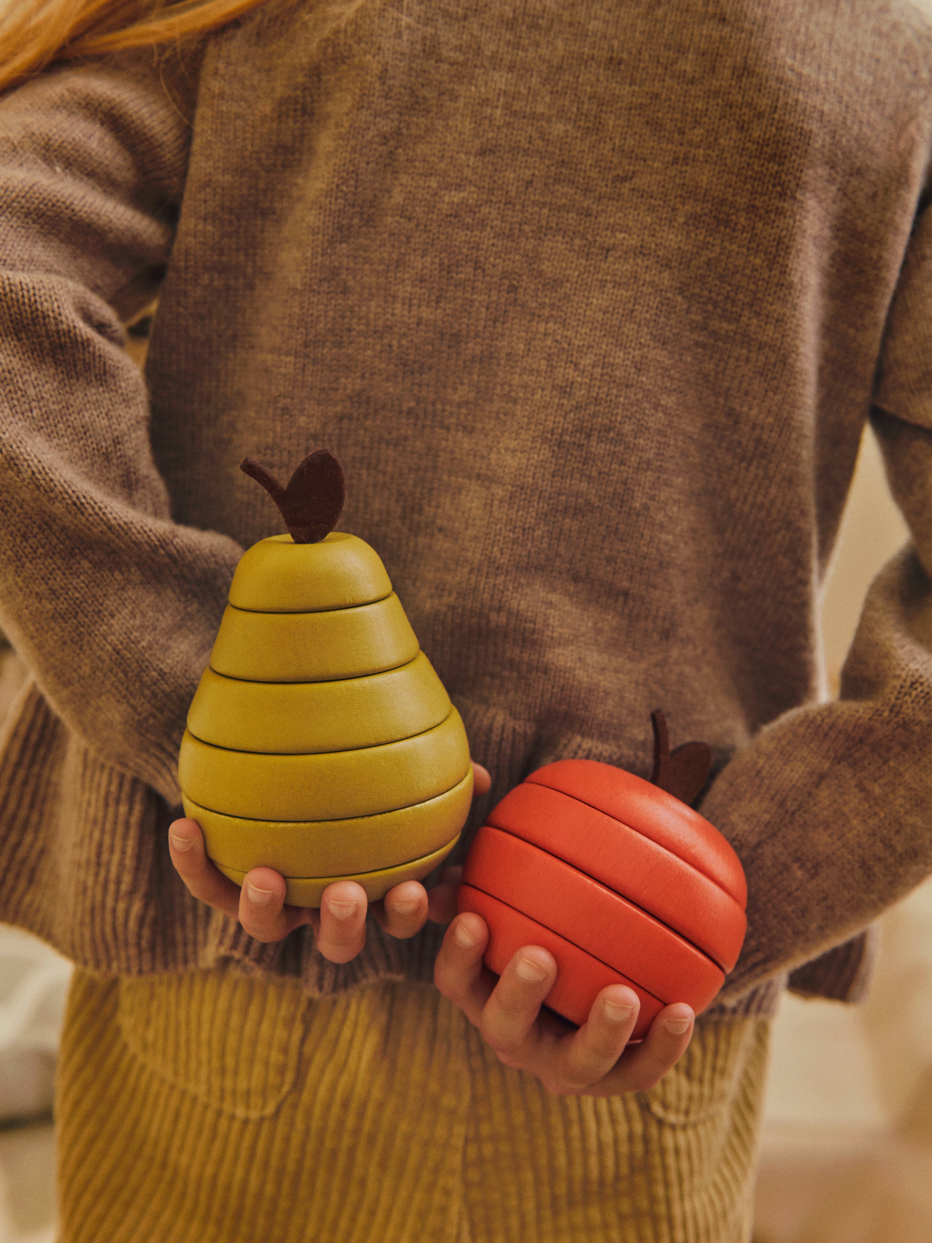 Stacking Apple and Pear Toy Set Beech Wood