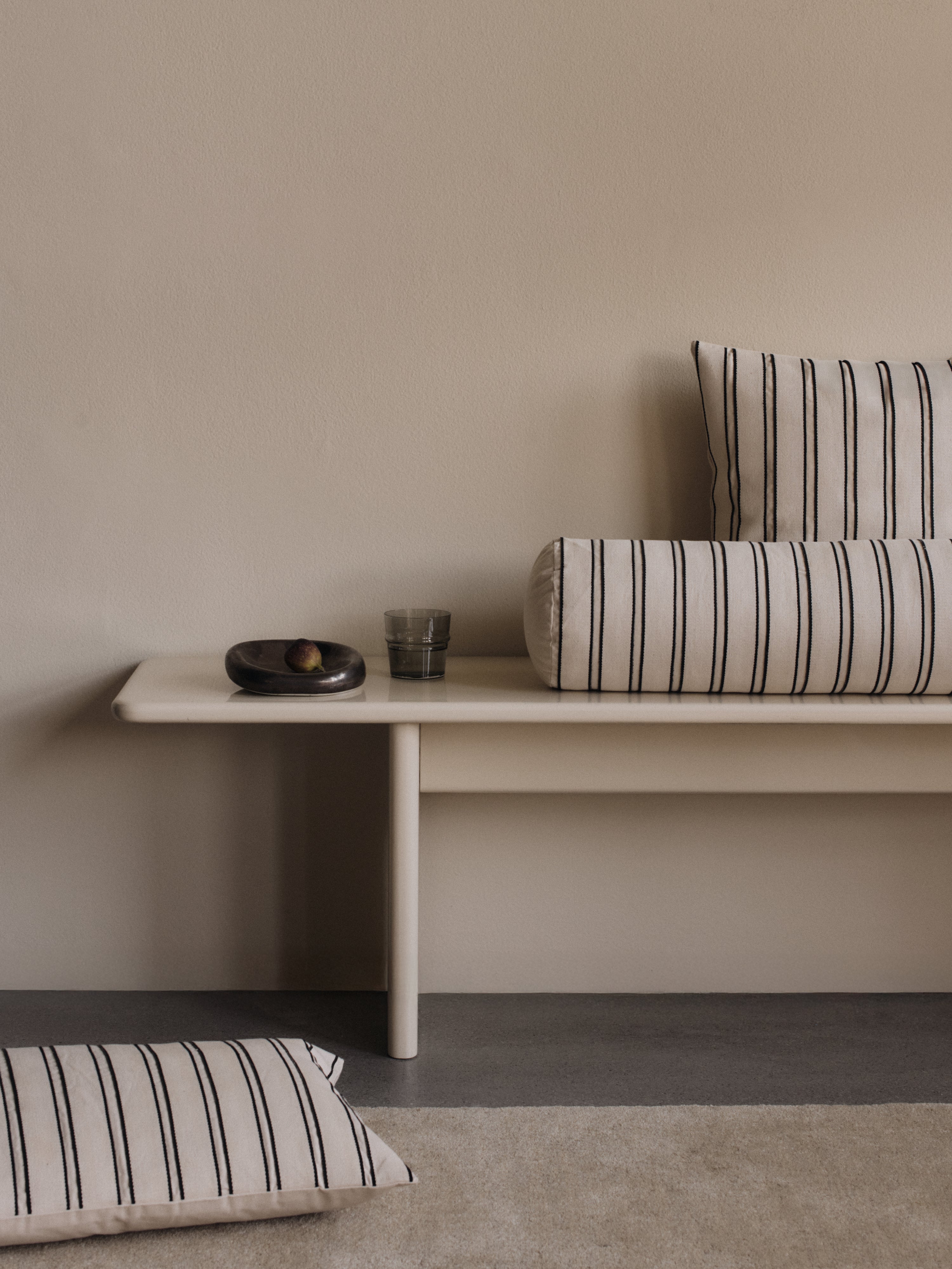 Kussen TWILL gebroken wit met zwart