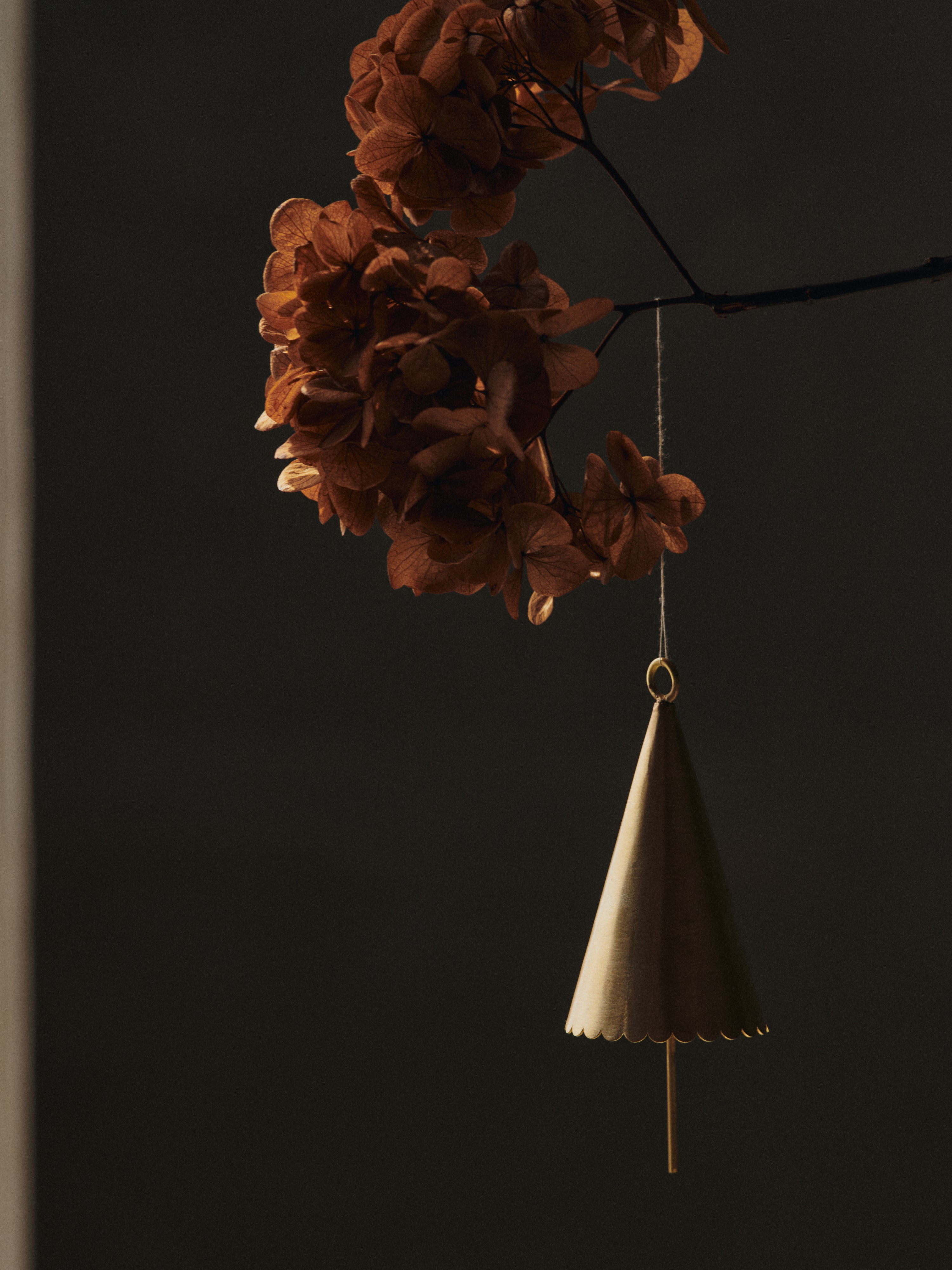 CONE BELL kerstdecoratieset van messing