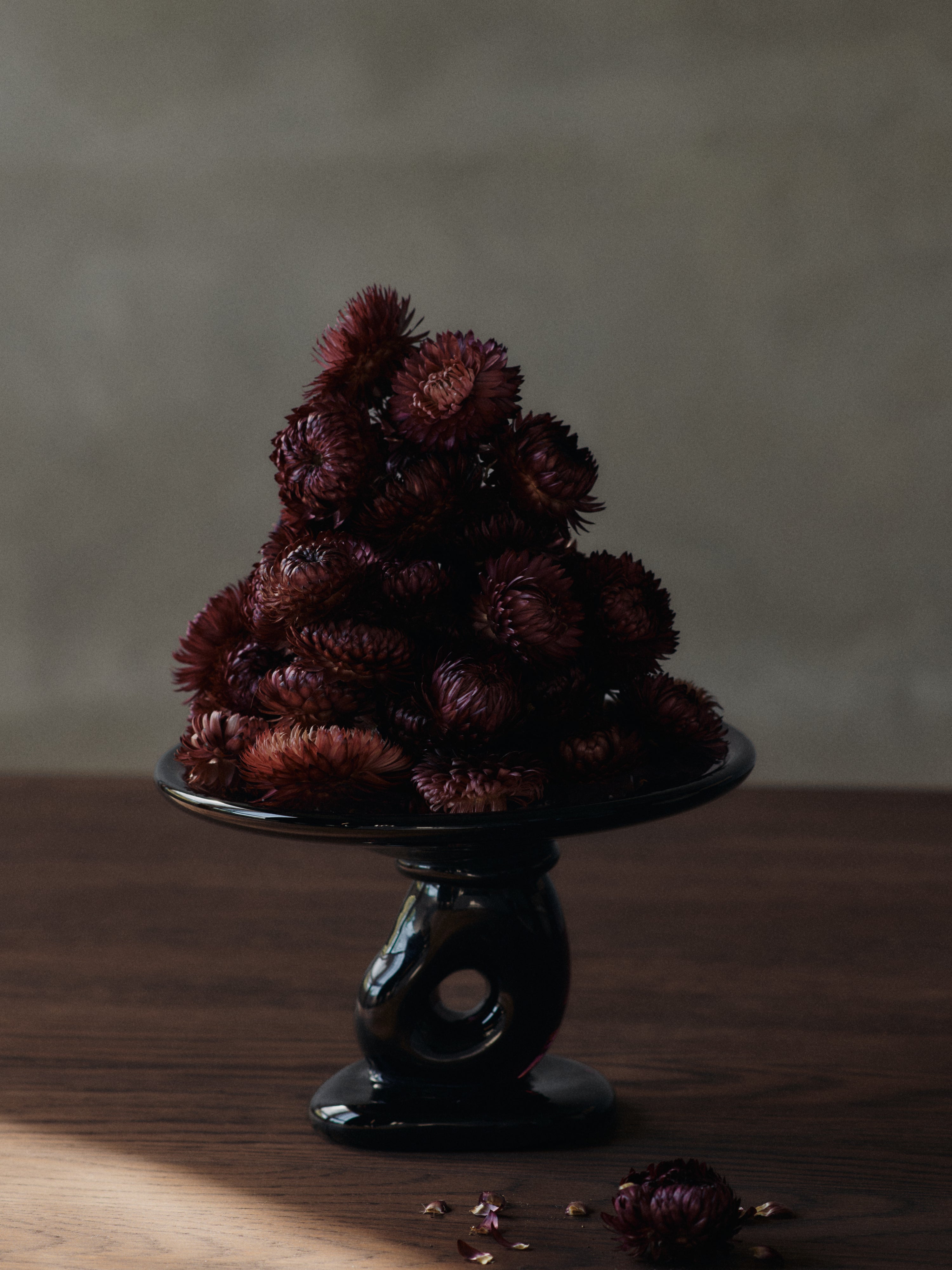 Patera DAMO bordowe szkło dmuchane