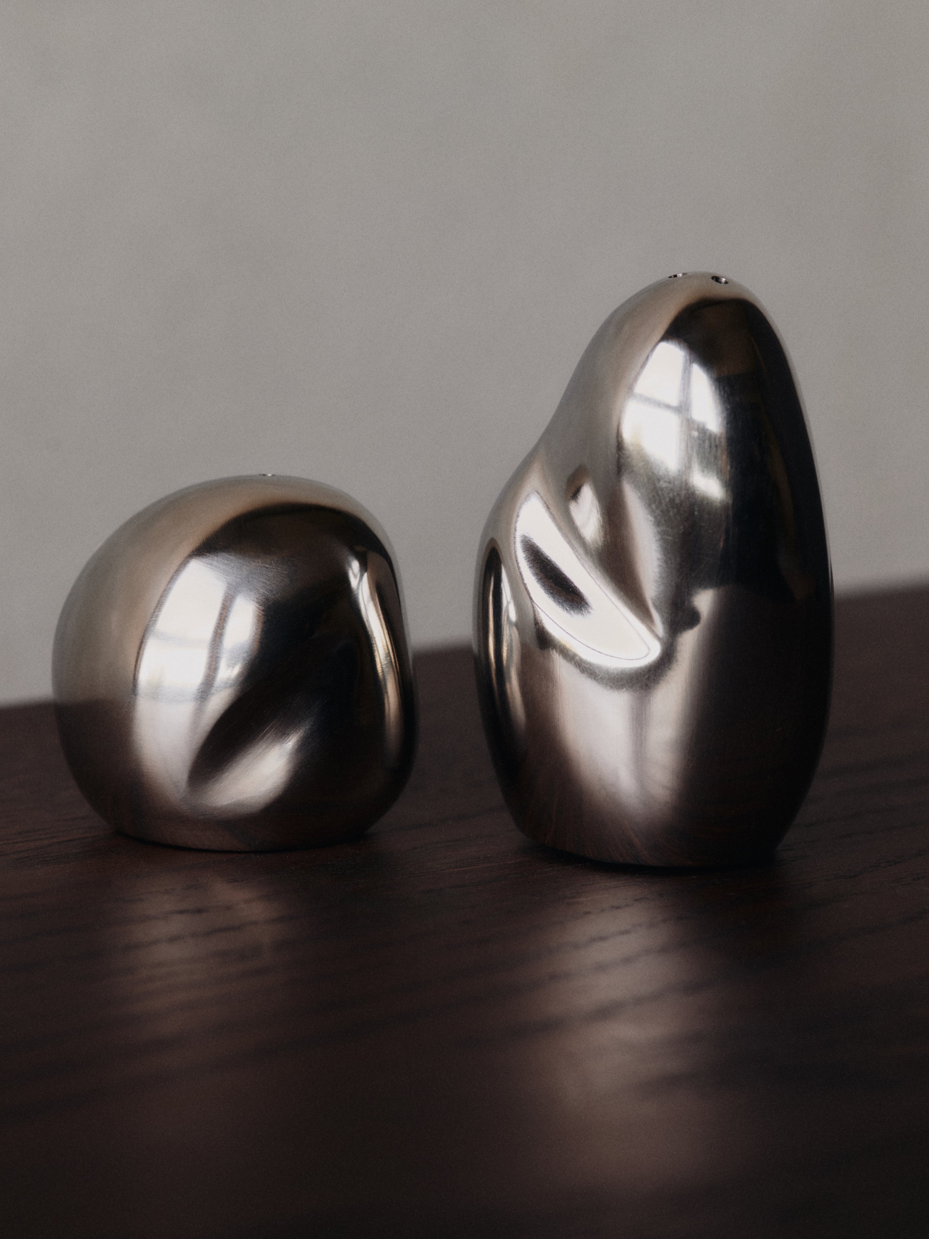 OREVO stainless steel salt and pepper shaker set