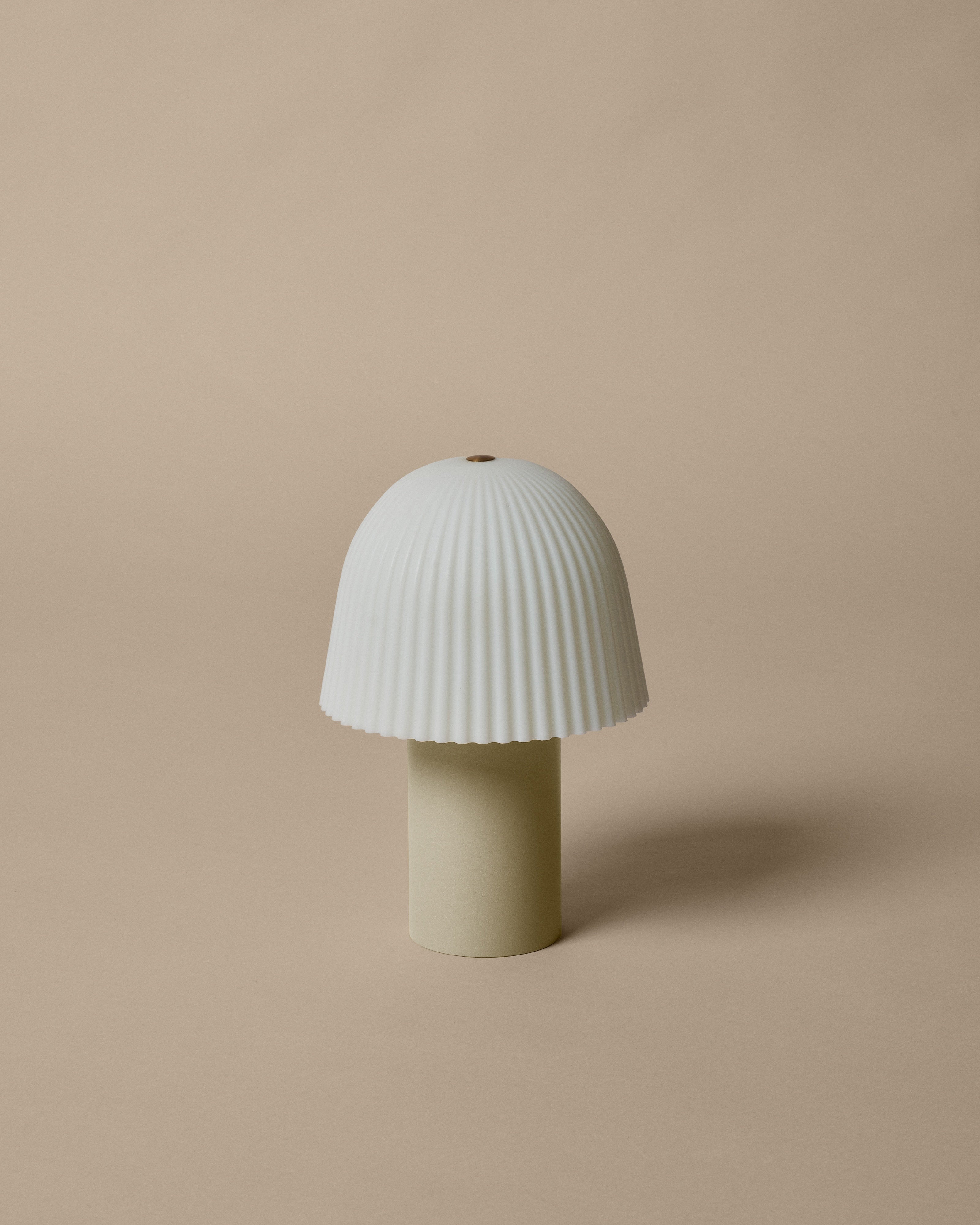 Portable lamp FRILL broken white with beige