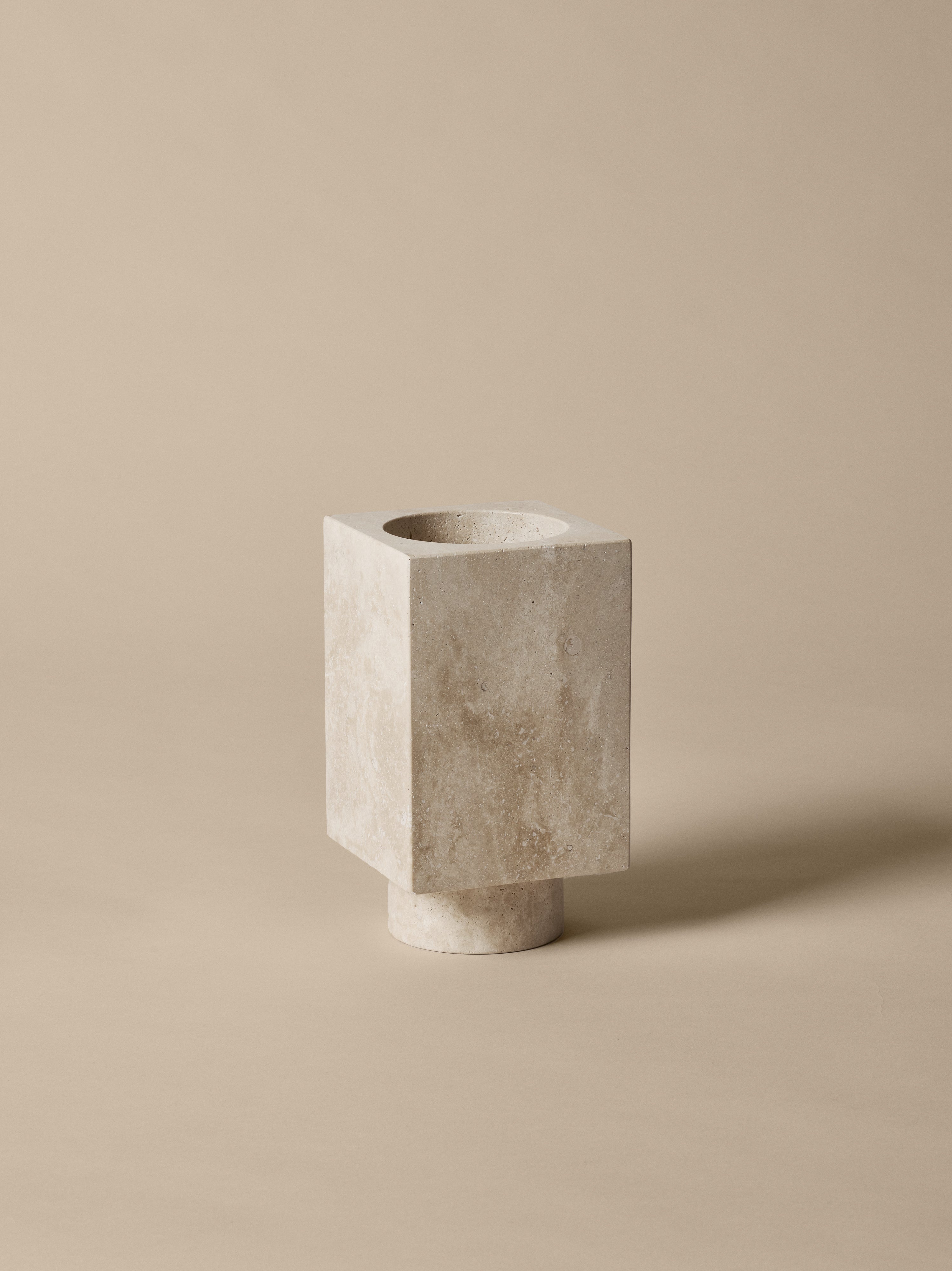 HEW travertine vase