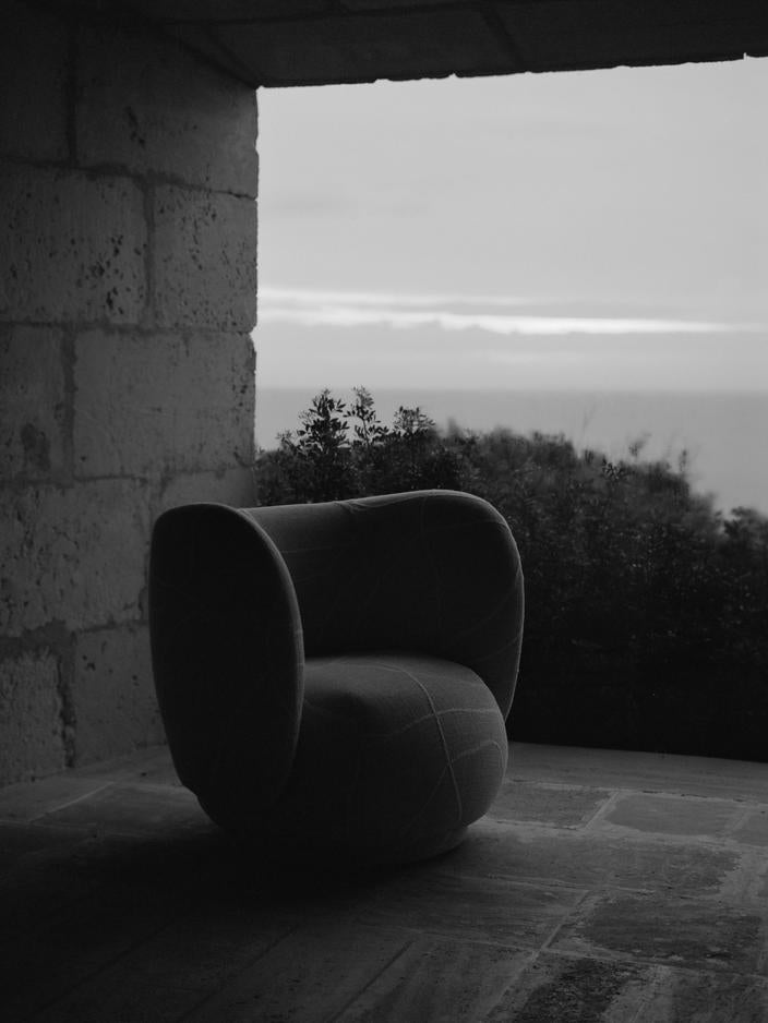 Fauteuil RICO LOUNGE Rijke Fluweel roestkleurig