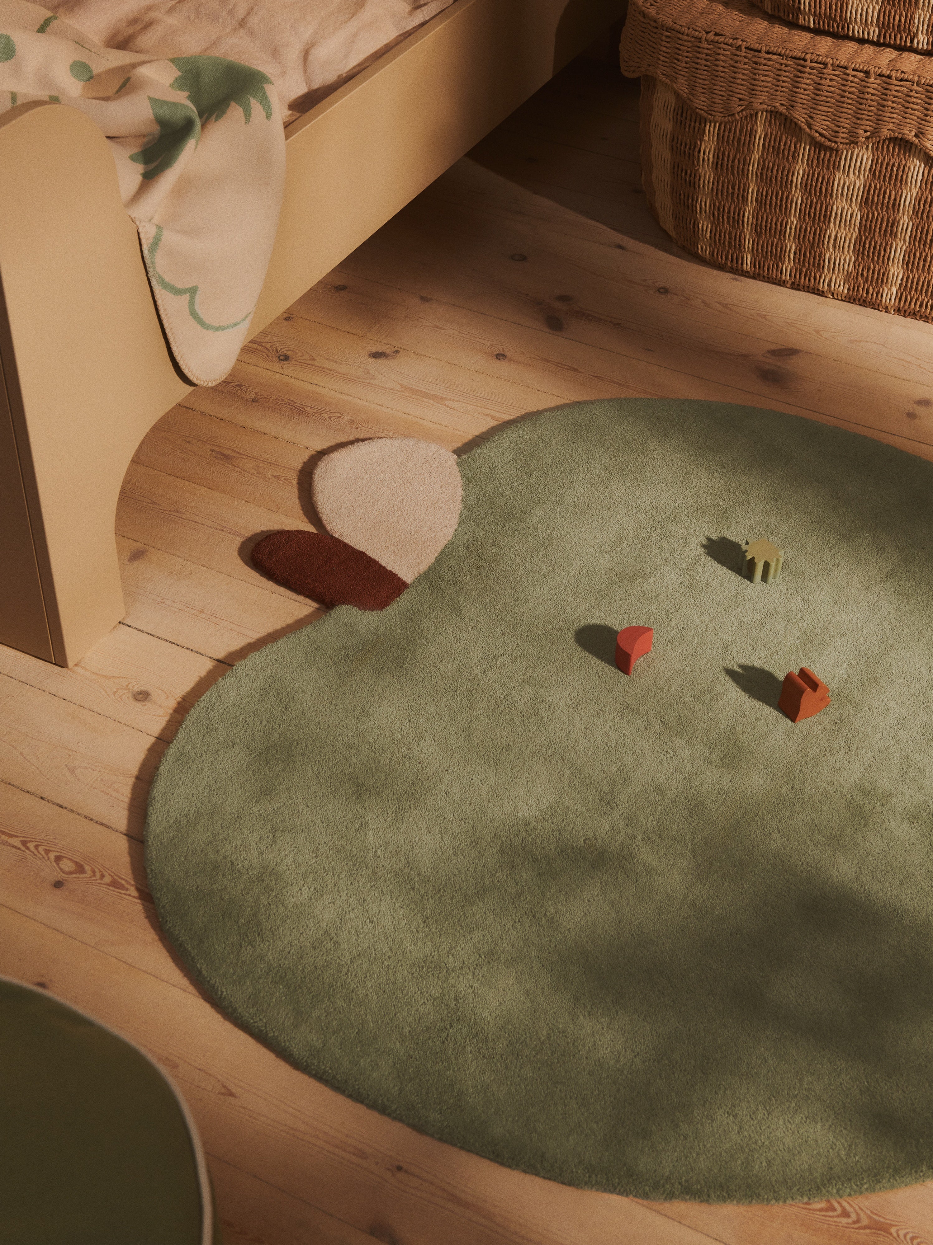 Kindertafel SKYE groen met beige