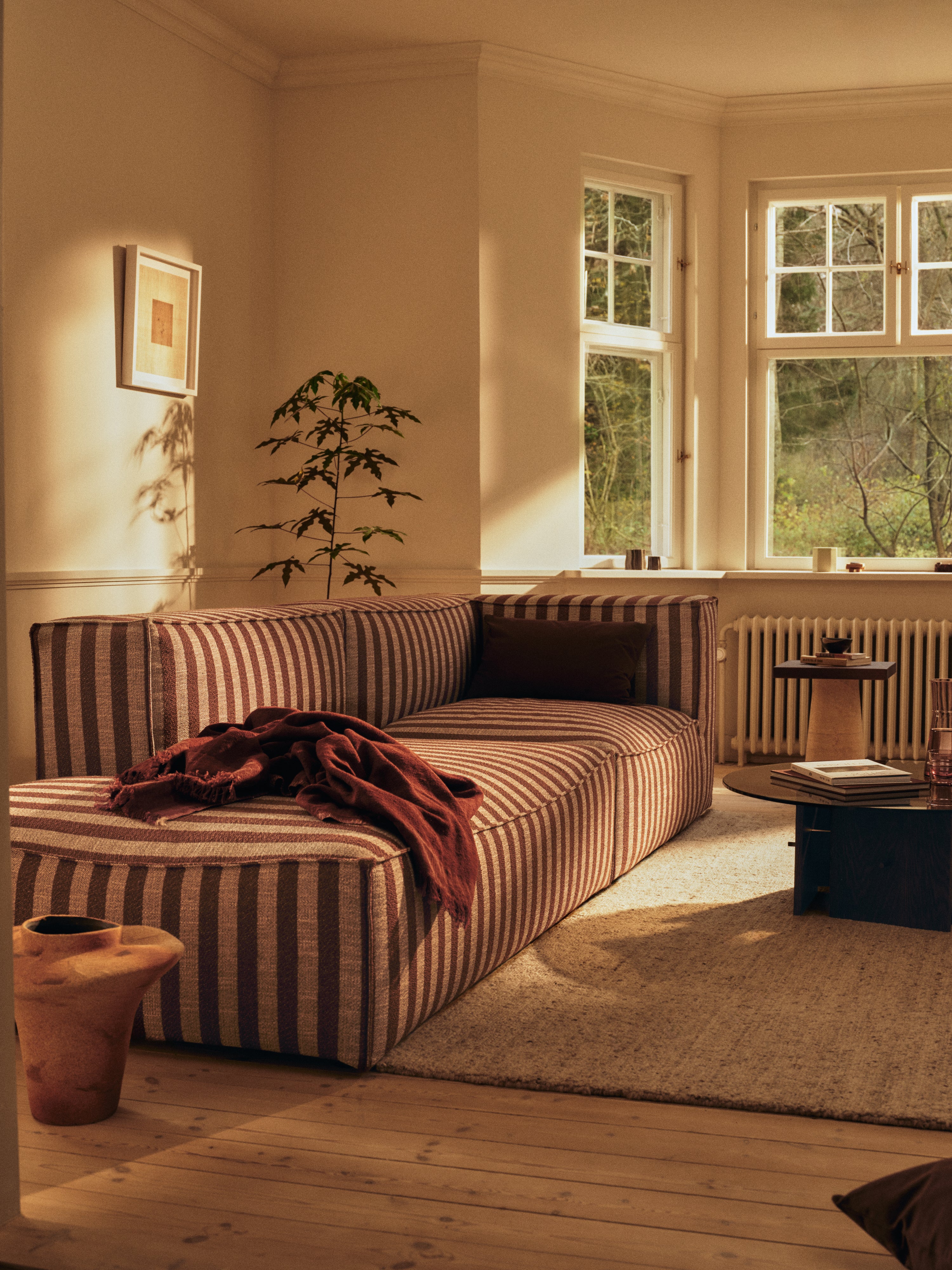 CATENA Louisiana Modular Sofa - Left-Open End Element in Chocolate with Marker