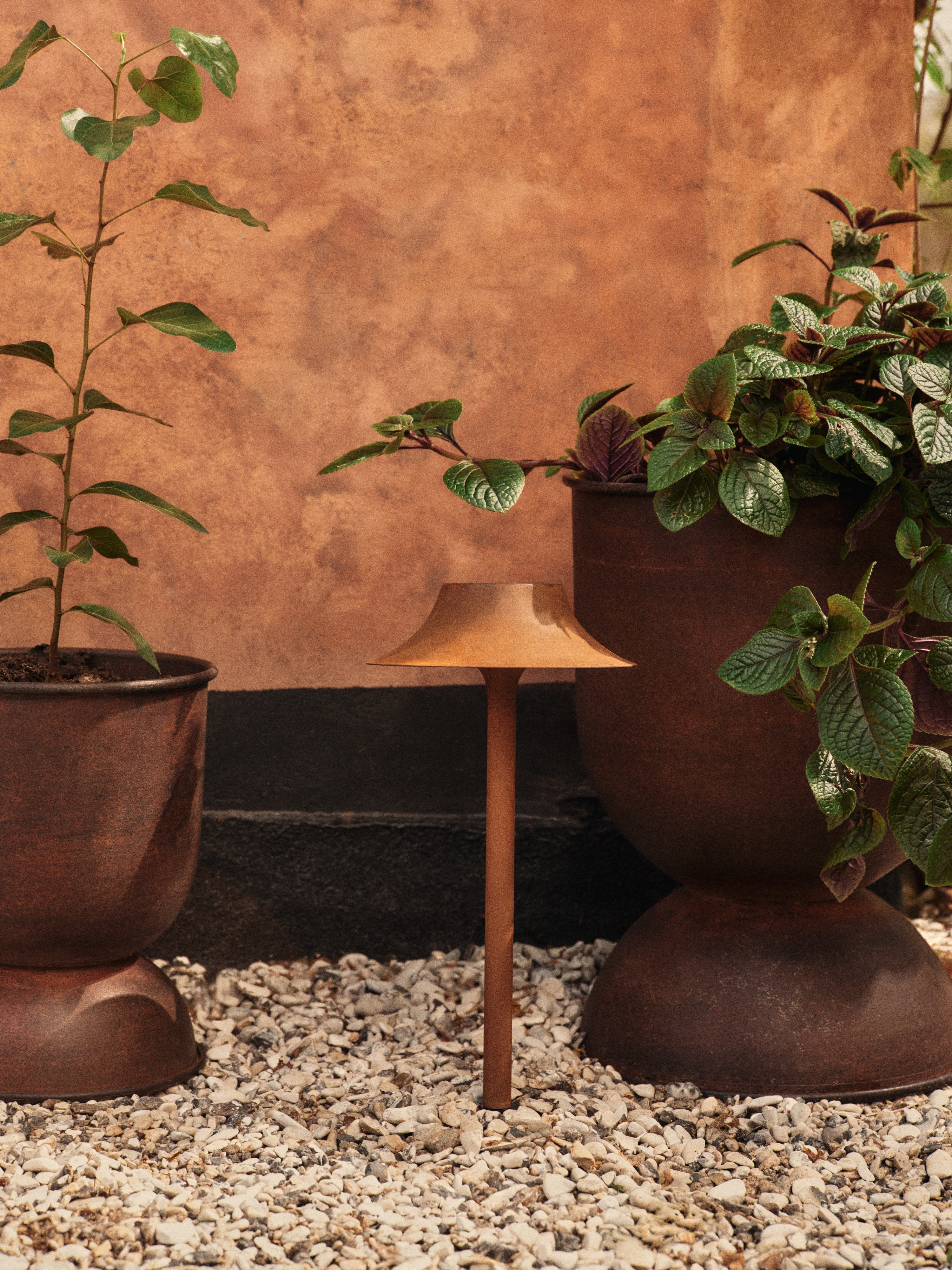 Gartenlampe CORTIVO rostrot