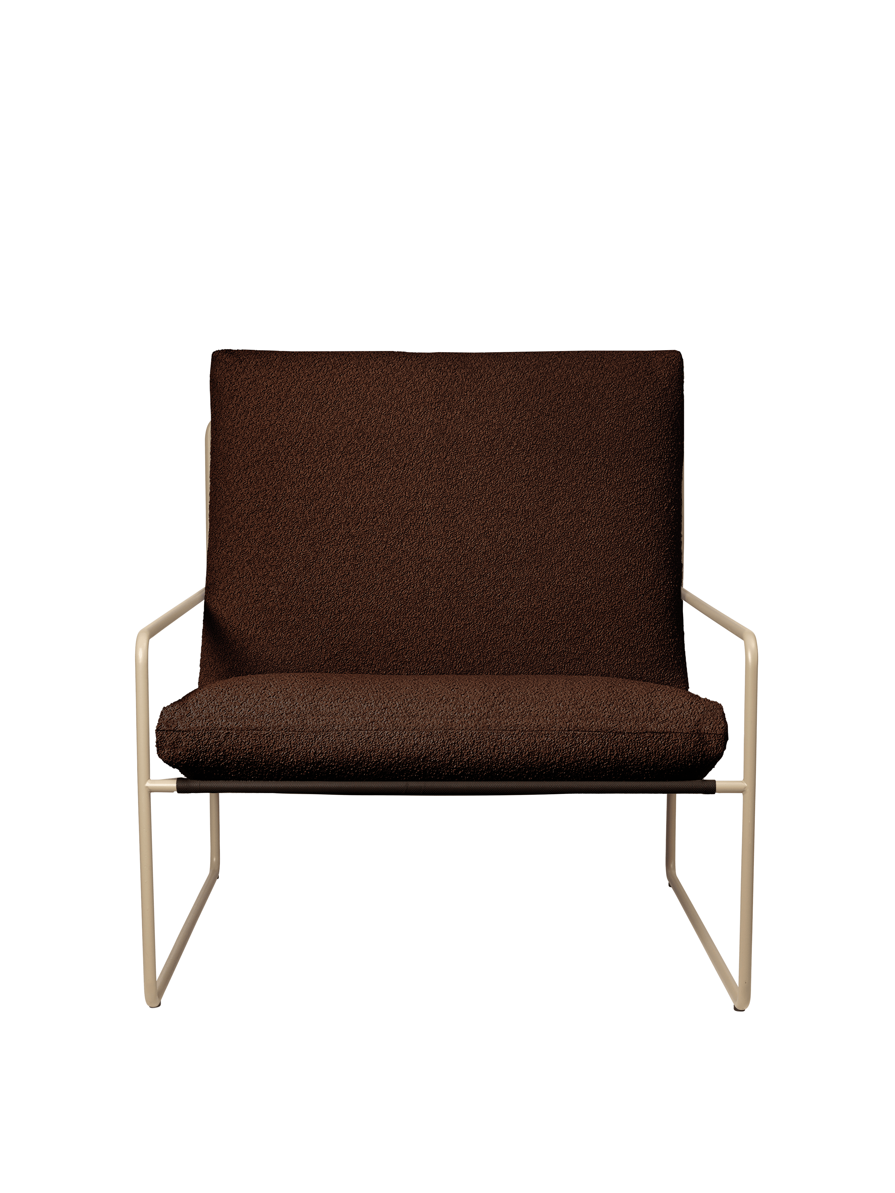 Buitenfauteuil DESERT bruin boucle met beige basis