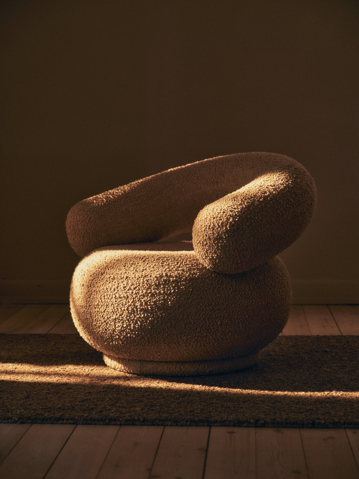 Draaifauteuil ORBO beige boucle