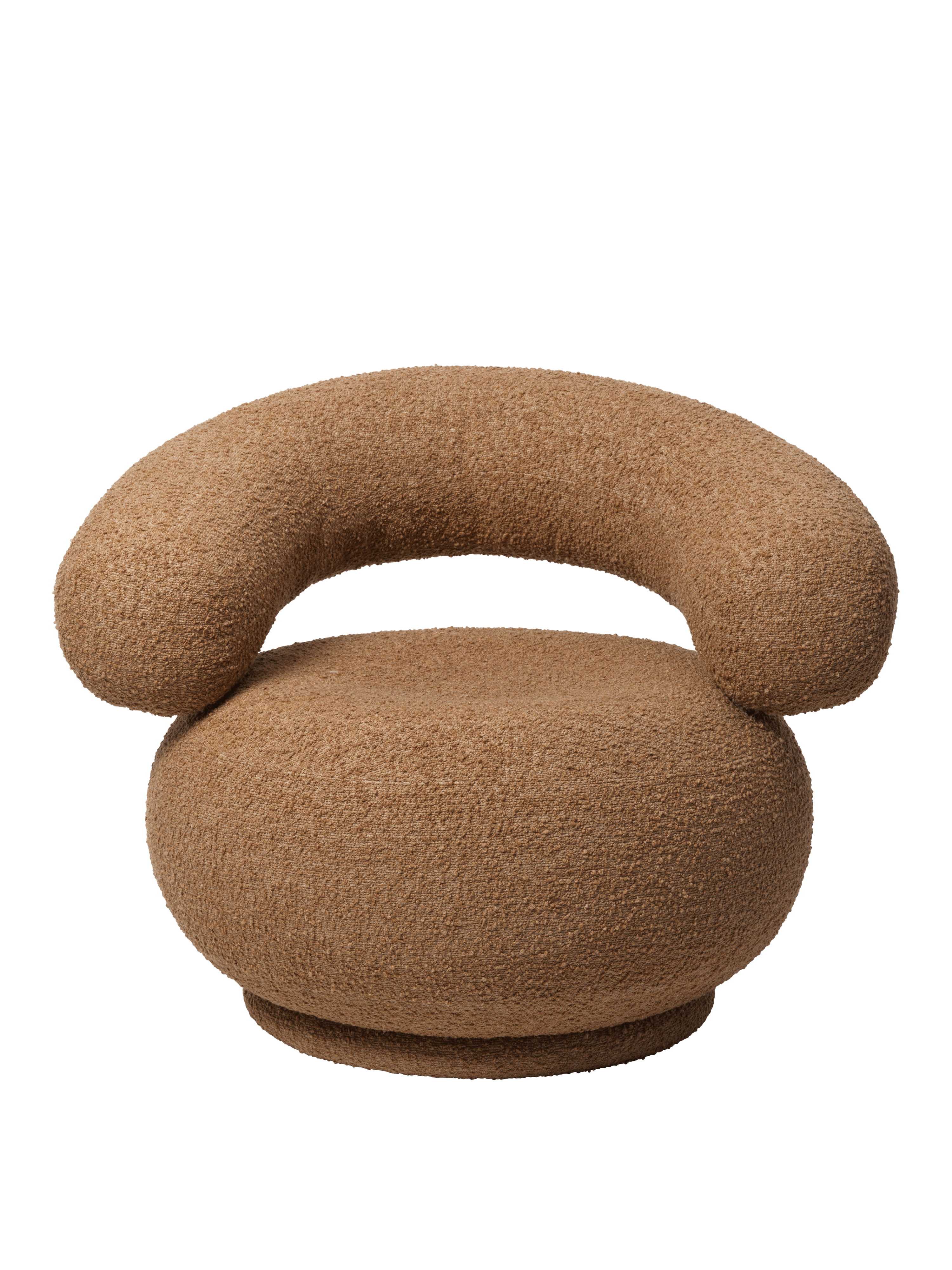 Fauteuil ORBO koffie boucle
