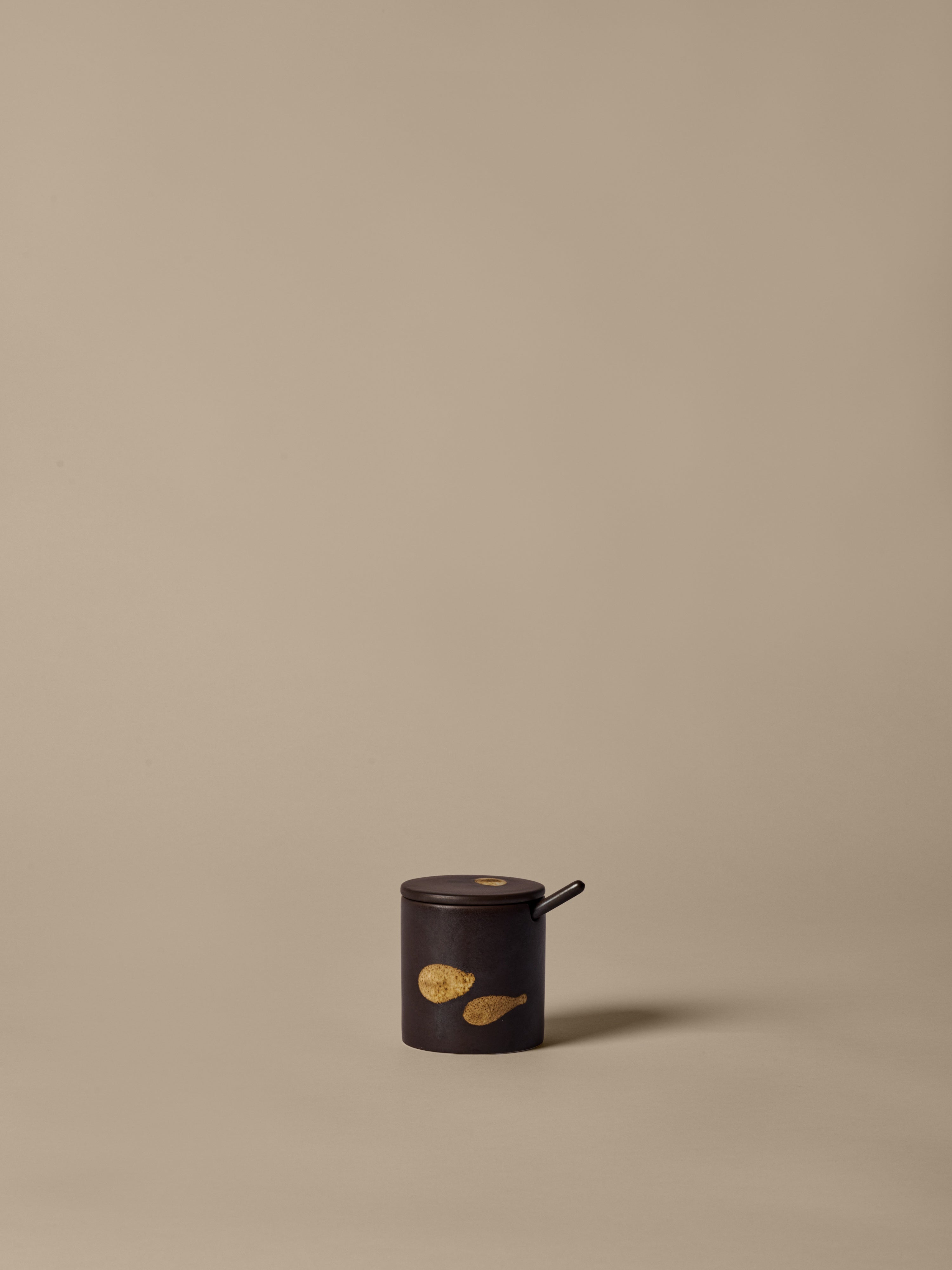 Pot met lepel KOYO donkerbruin