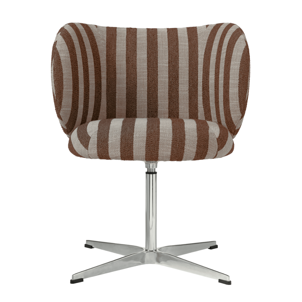 RICO CASTORS Louisiana Chocolate Office Chair with Armrests
