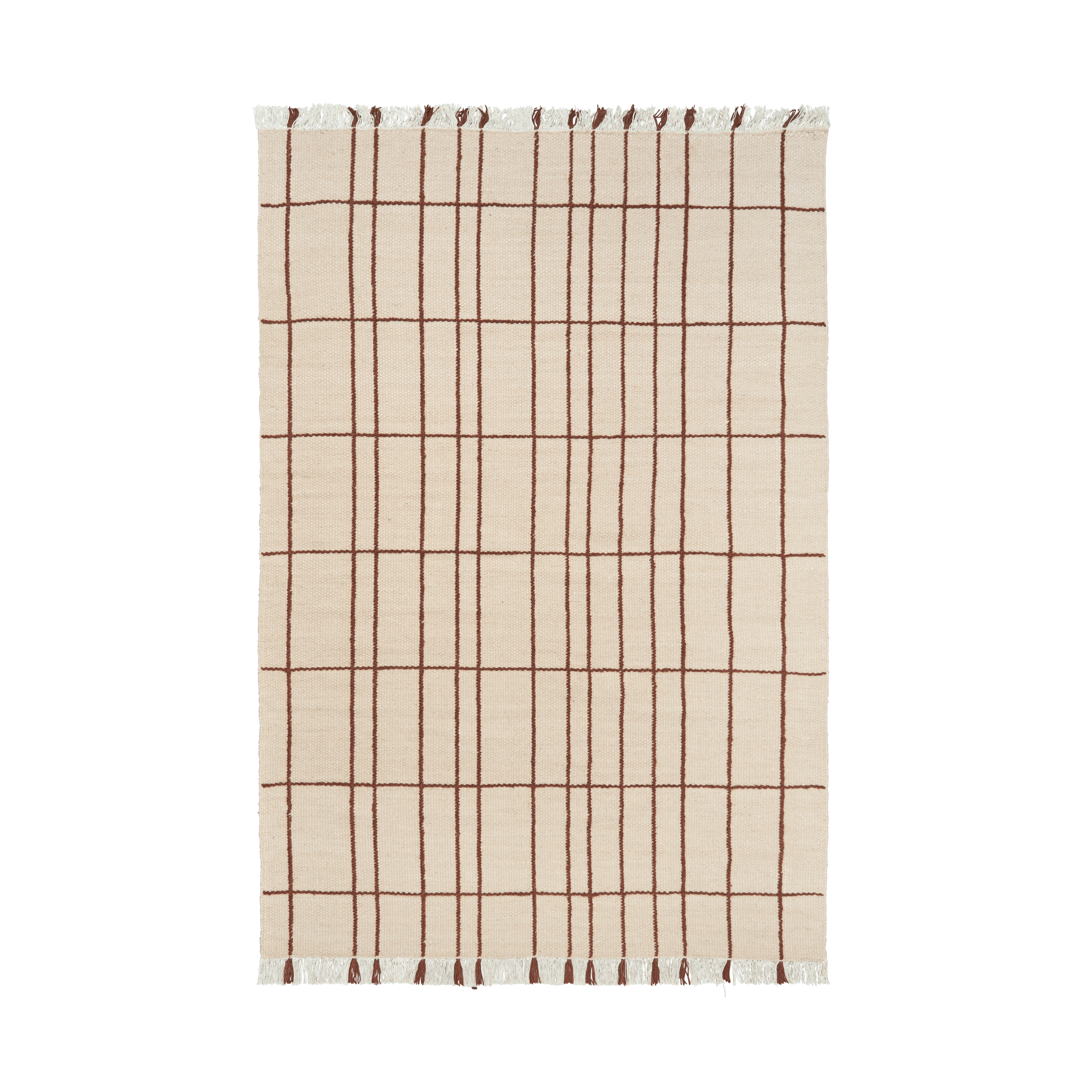 Beige SEN tapijt met bruin