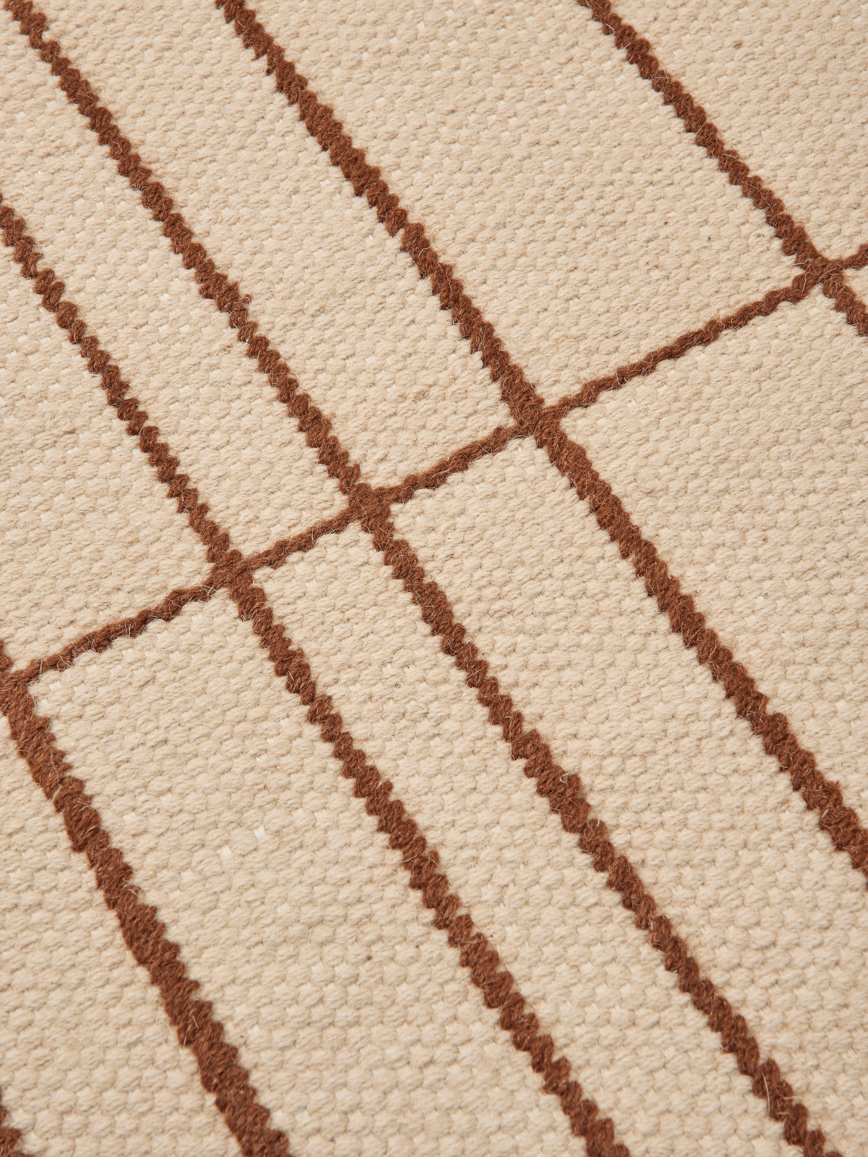 Beige SEN tapijt met bruin