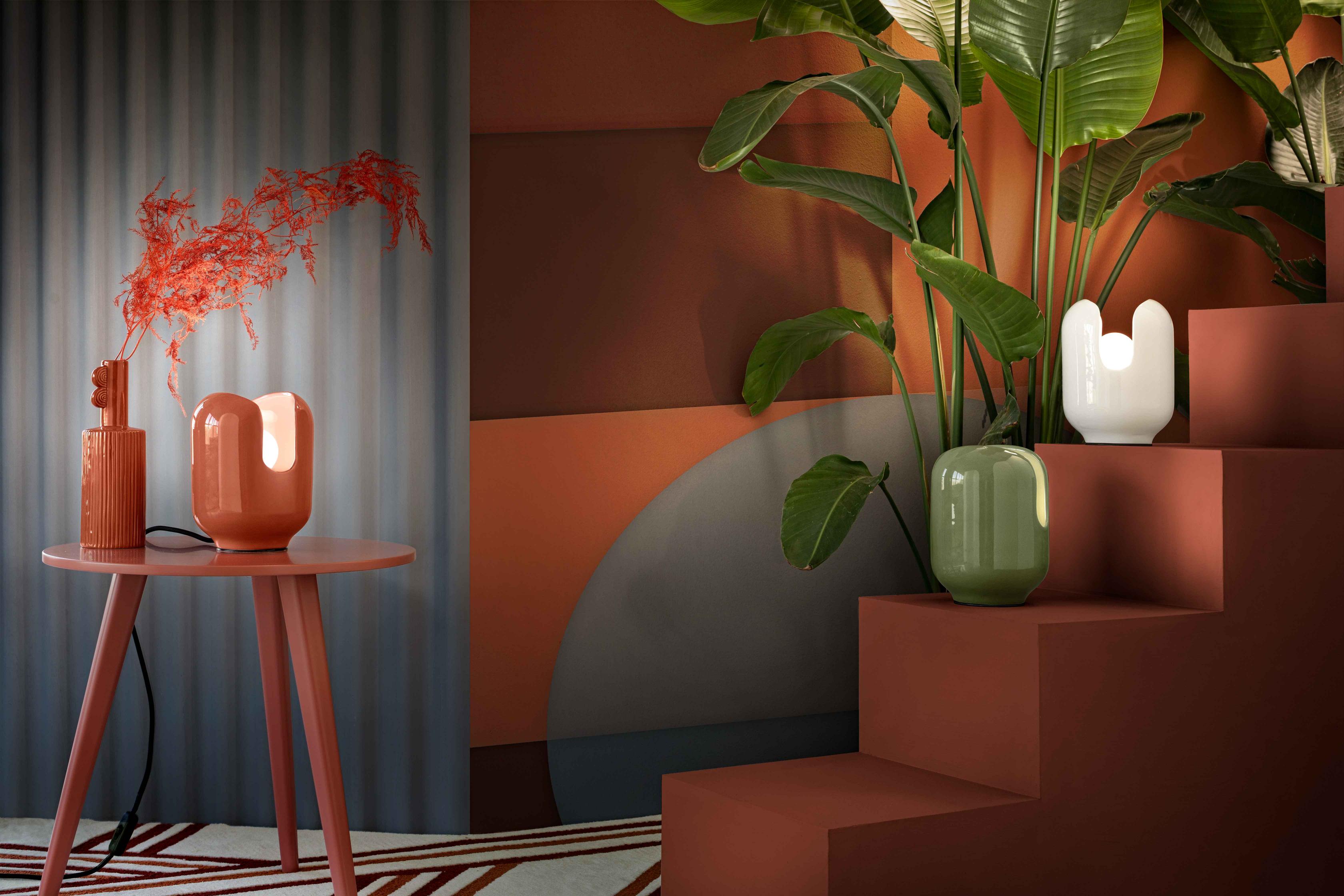 Keramik-Tischlampe BATUCADA beige