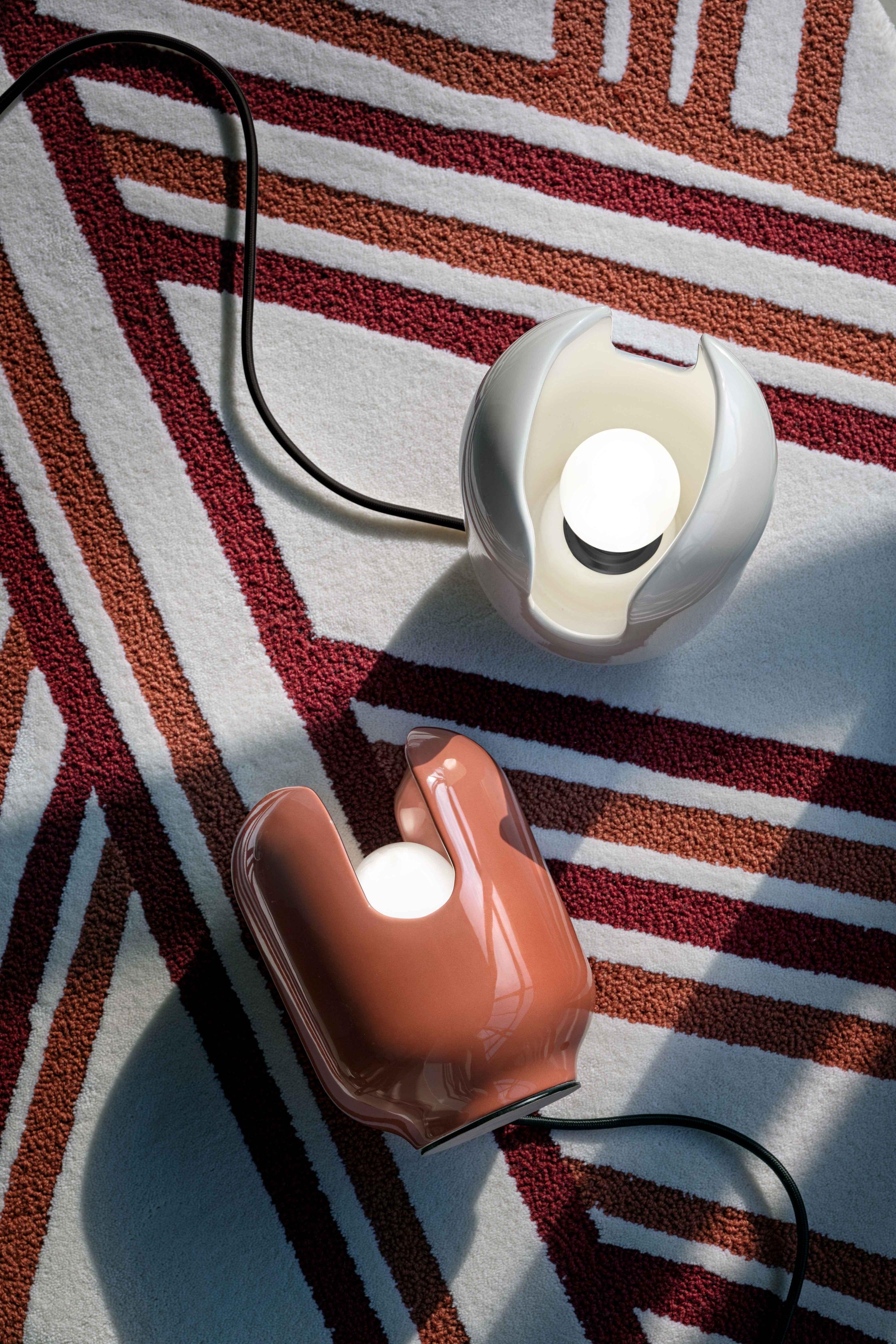 Keramik-Tischlampe BATUCADA orange