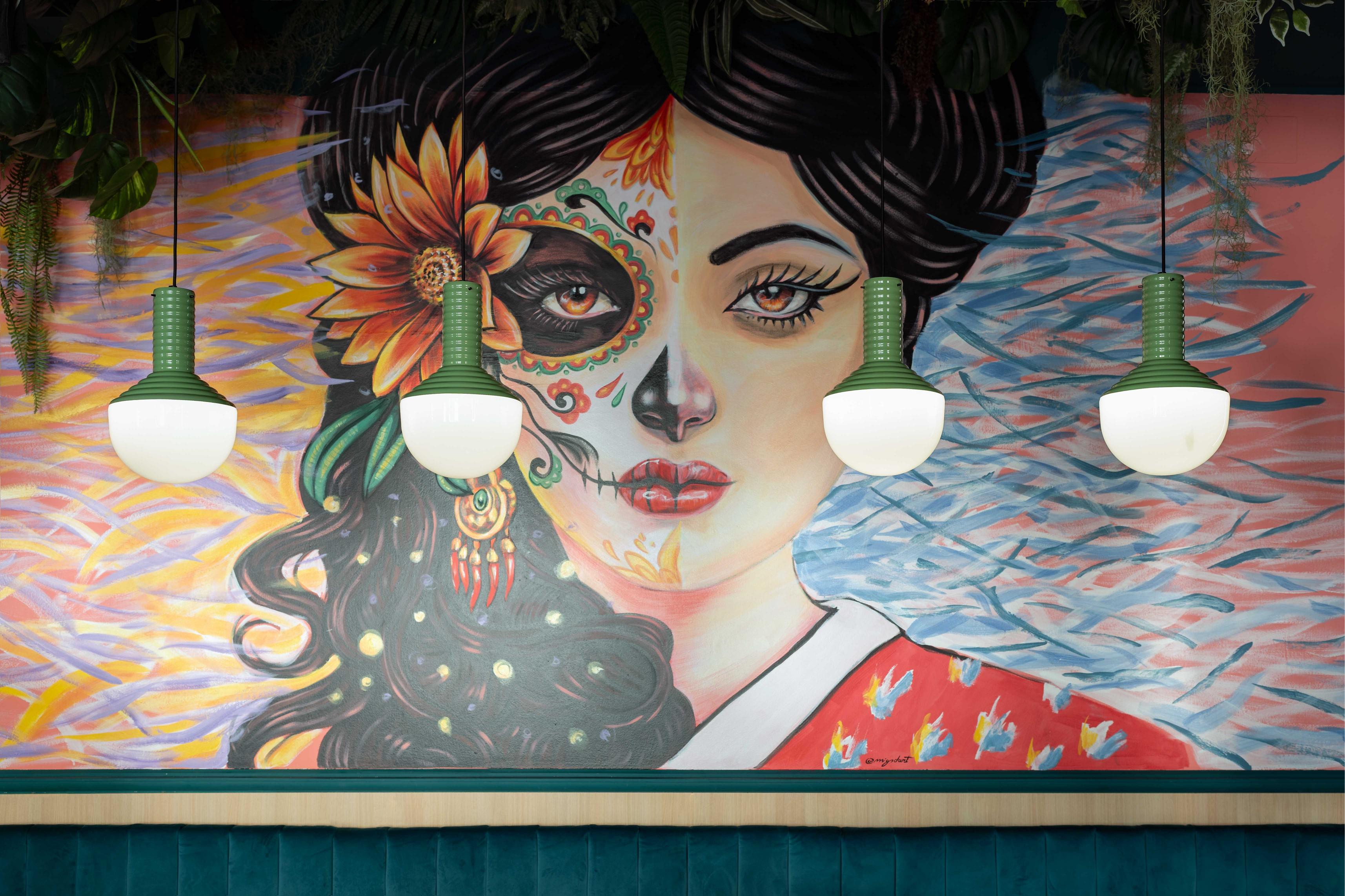 Keramik-Pendelleuchte SELARÒN Salbeigrün