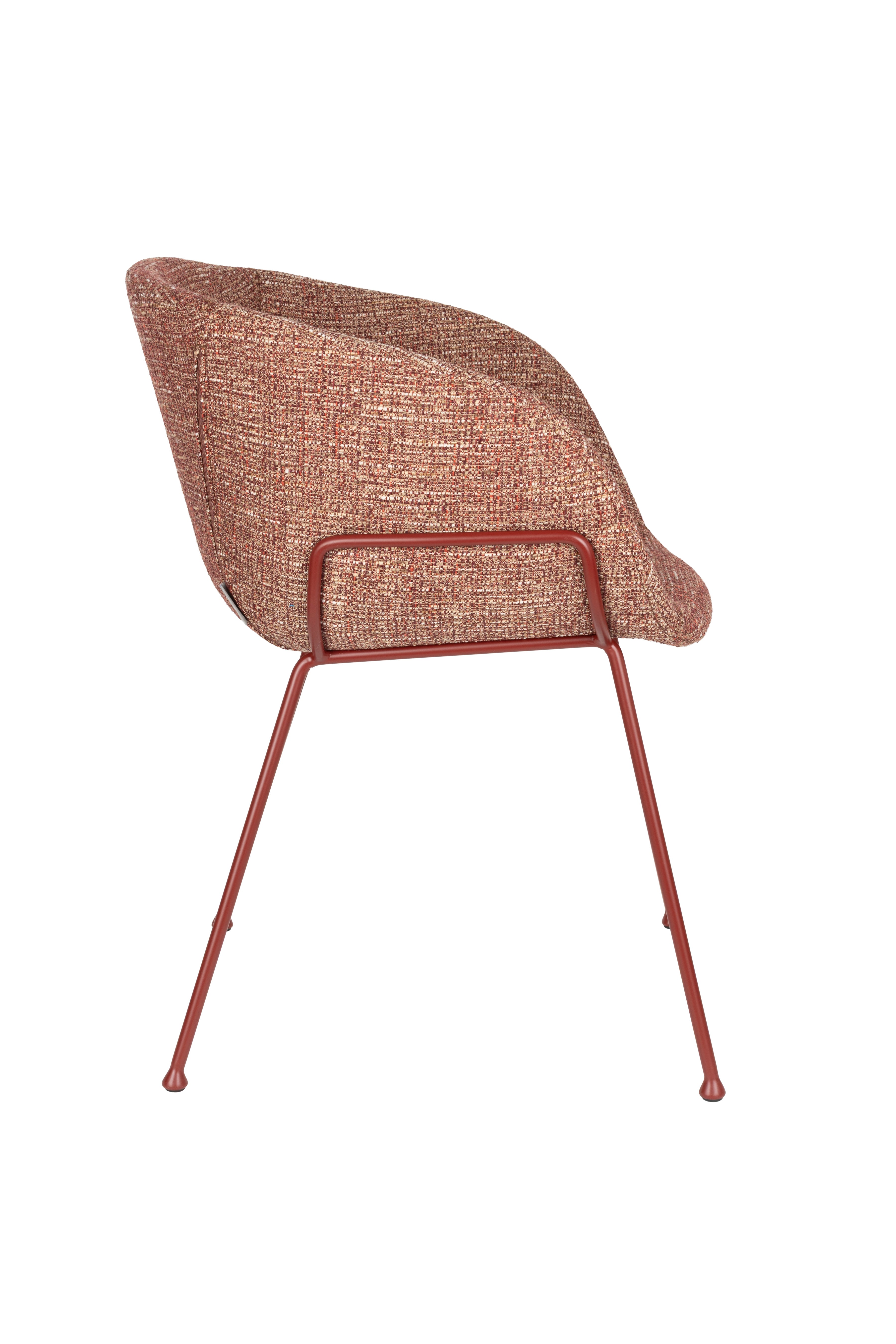 FESTON fauteuil met armleuningen in bordeauxrood