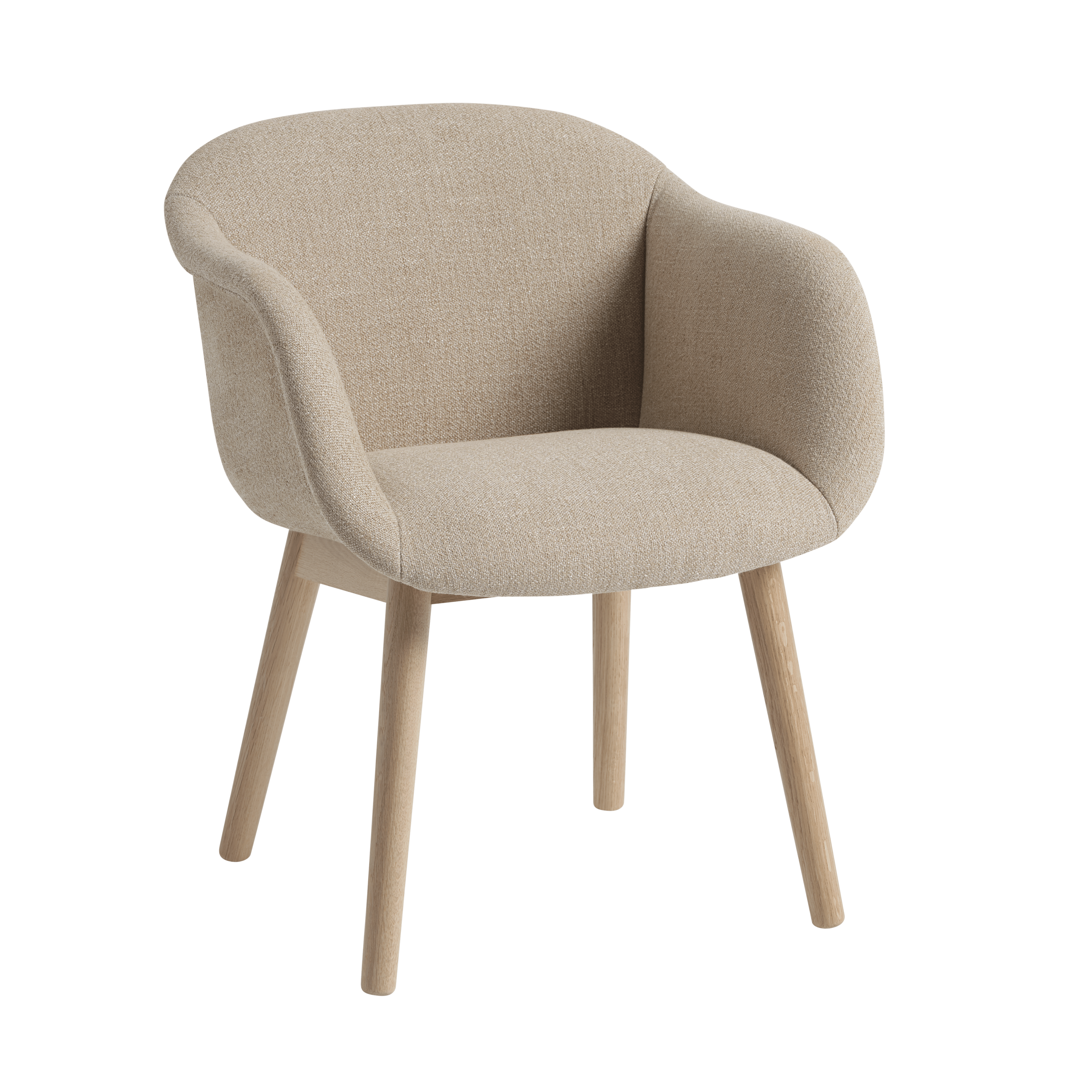 FIBER SOFT Chair customized with wooden base