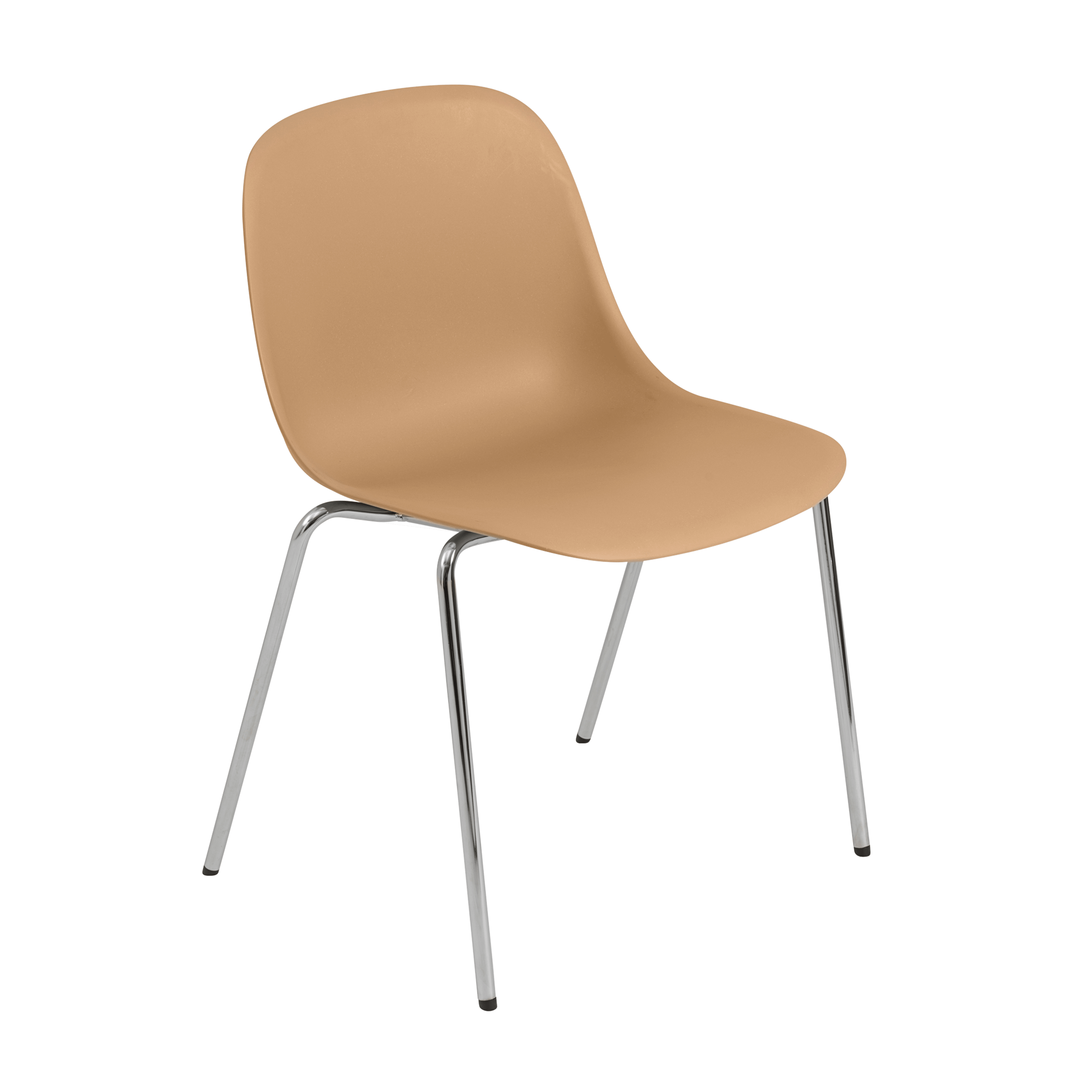 Stuhl FIBER Ocker mit Stahlbasis