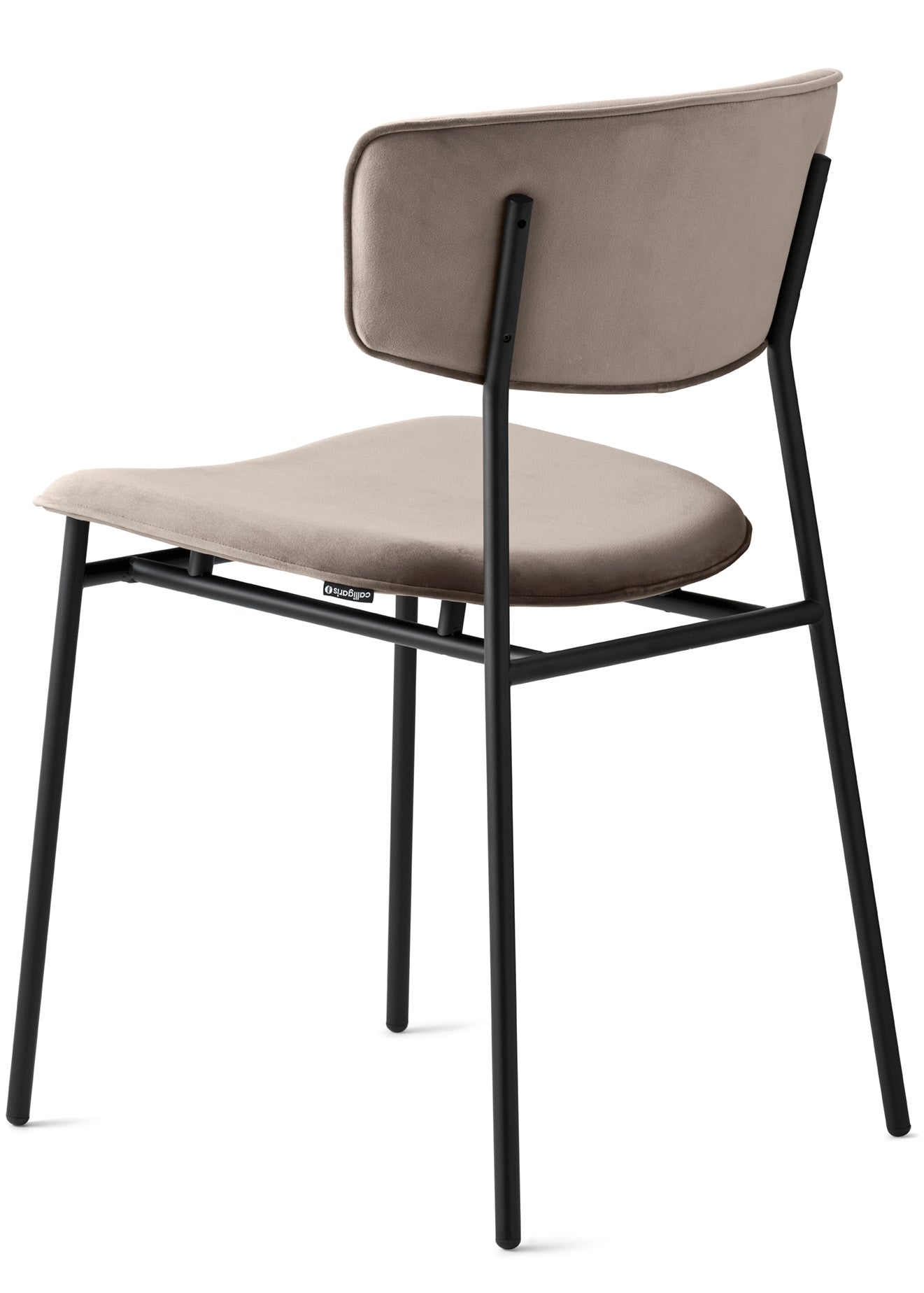 FIFTIES upholstered chair with a black base