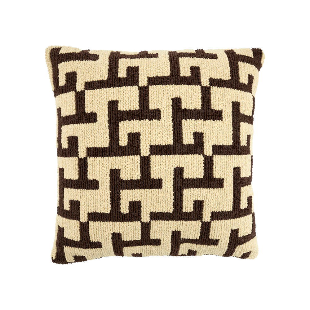 ZIGGY Pillow brown with beige
