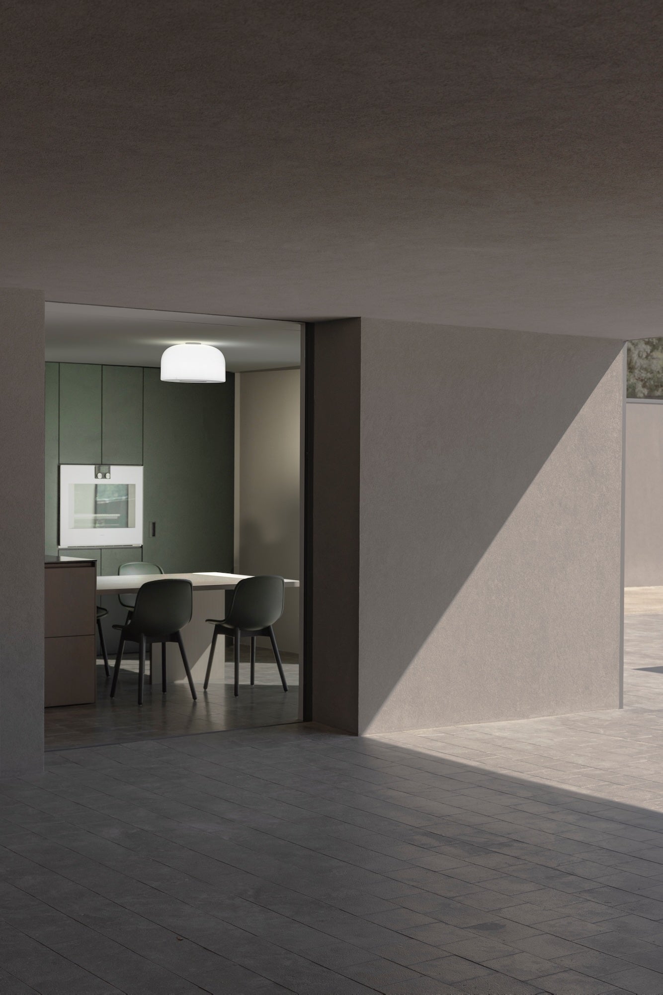 Plafondlamp BELLHOP GLASS wit