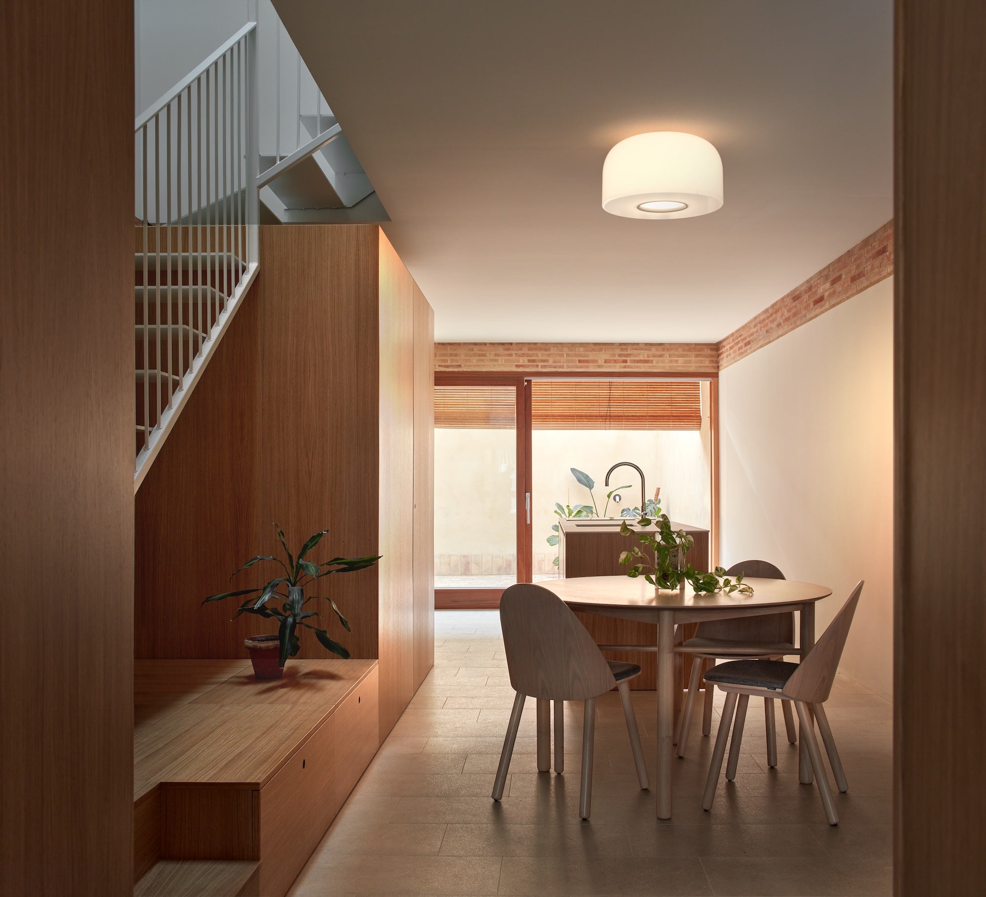 Plafondlamp BELLHOP GLASS wit