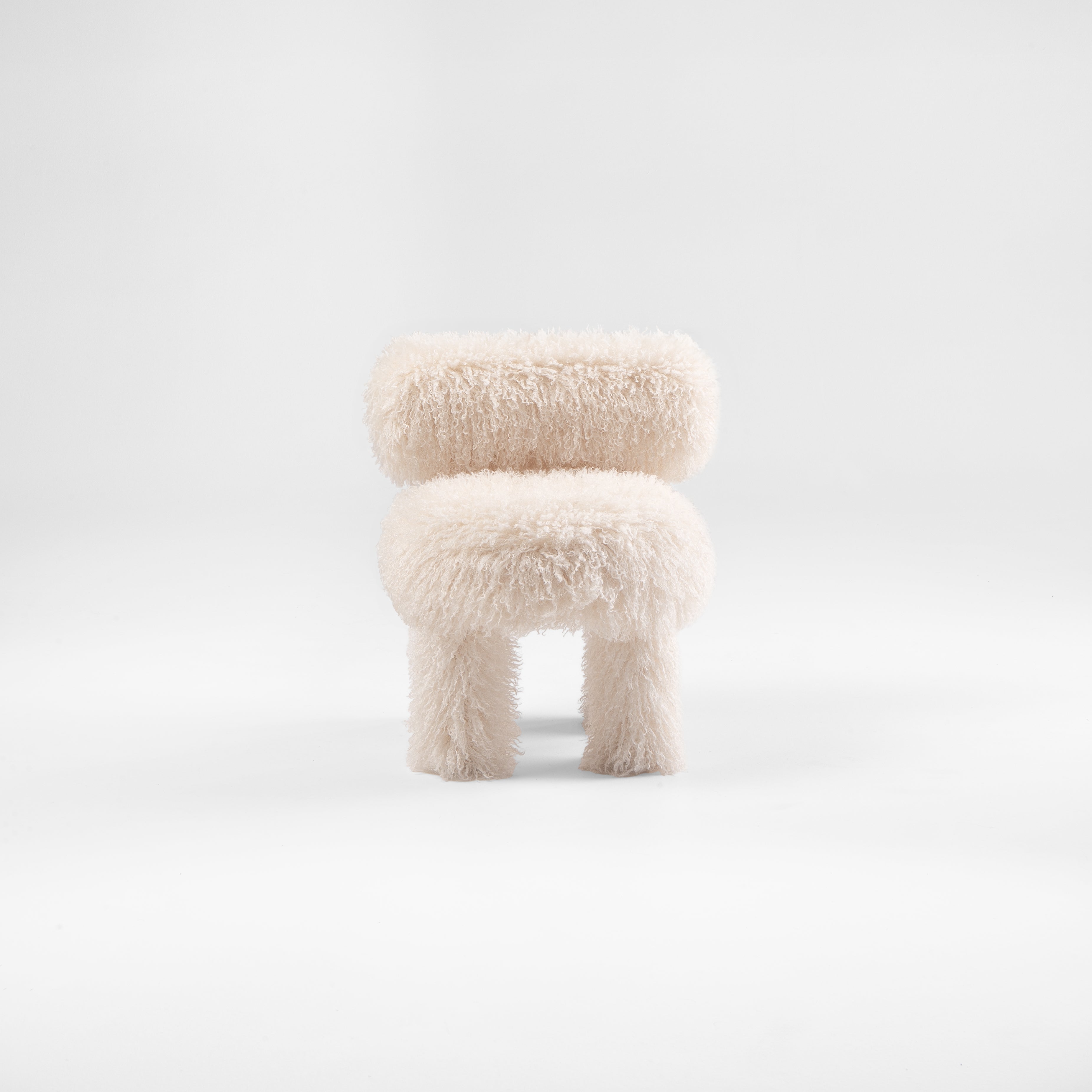 Krzesło dziecięce BABY GROPIUS CS1 - FLUFFY EDITION sztuczne futerko do jadalni – Noom