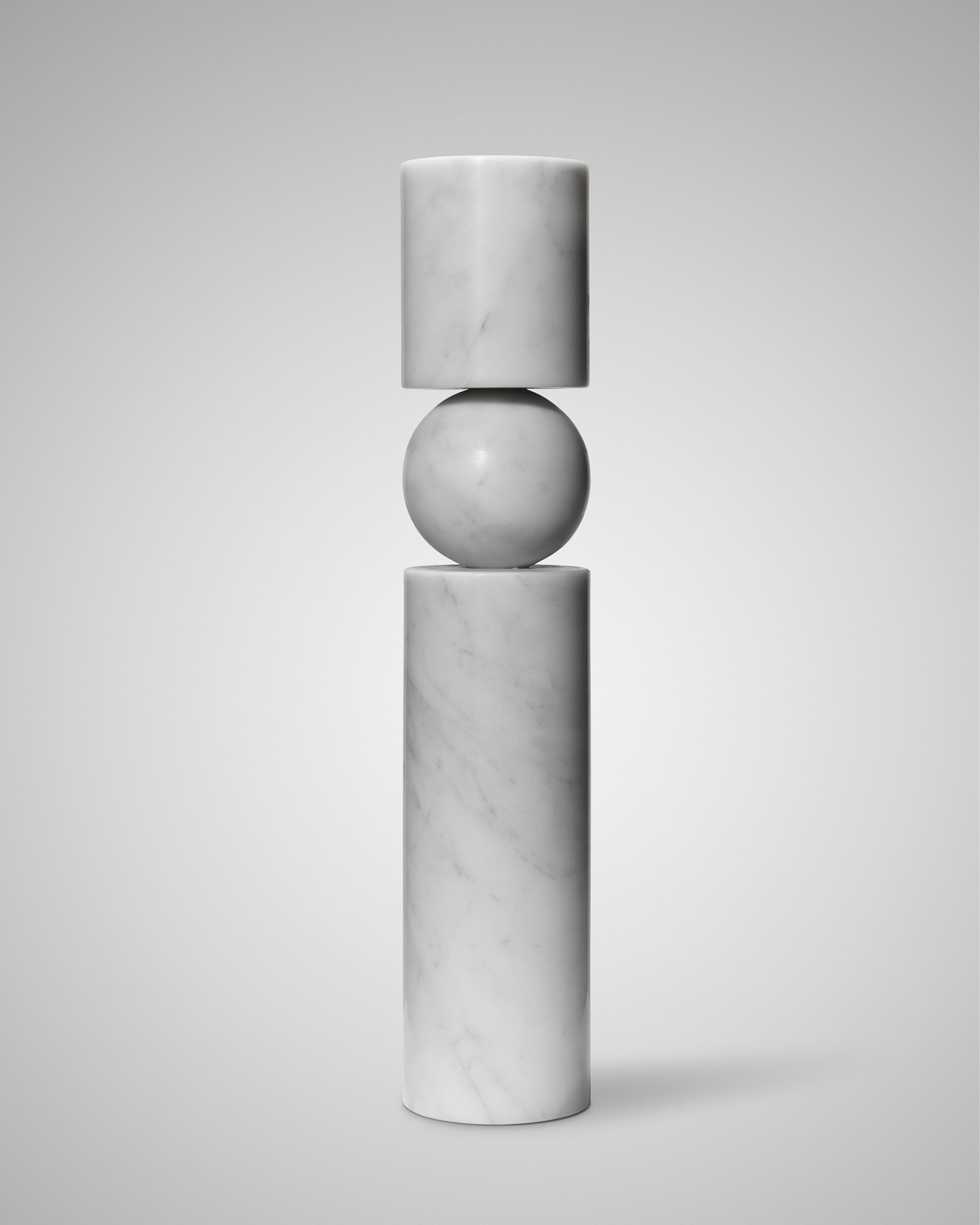 Kaarsenhouder FULCRUM witte marmer