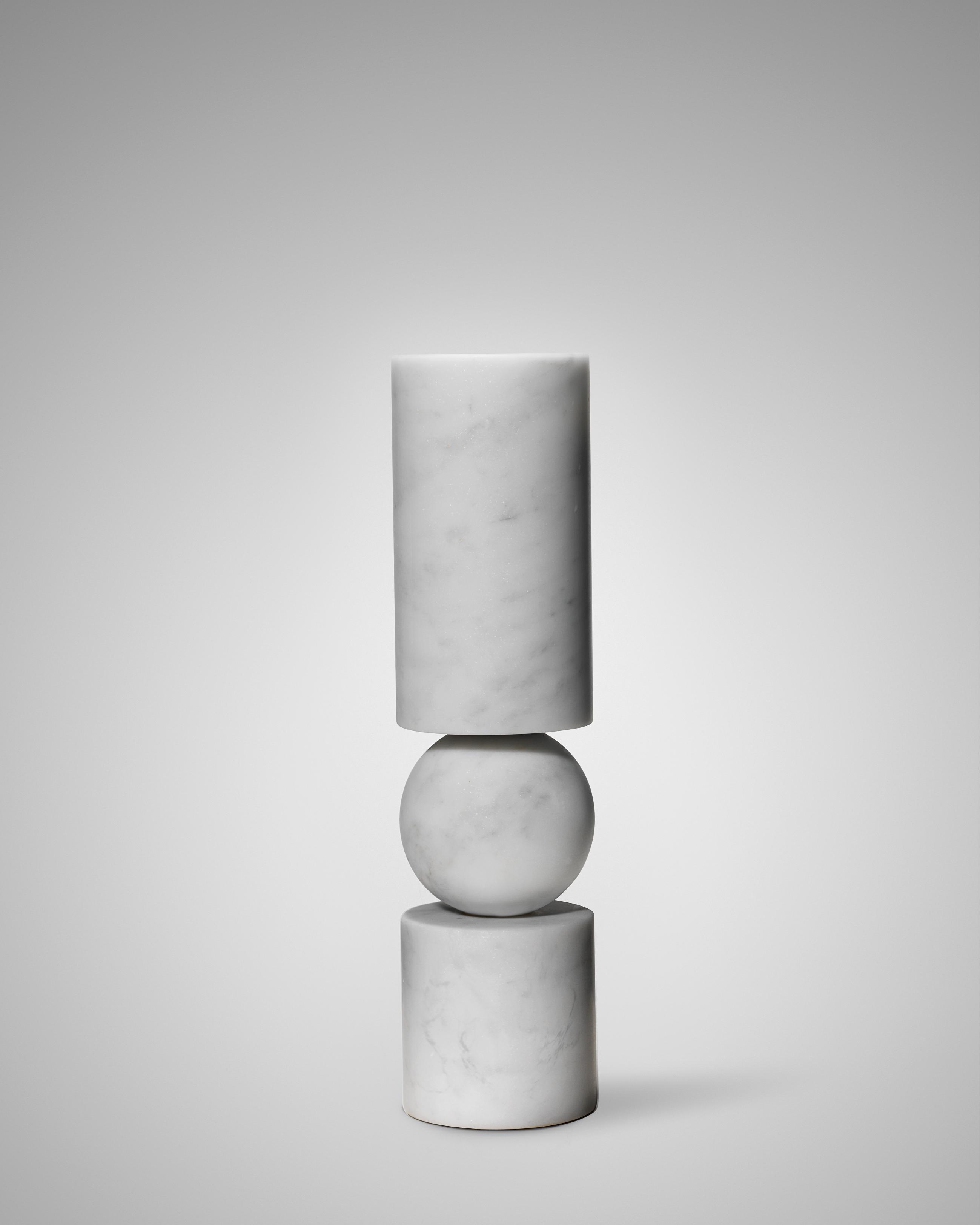 Kaarsenhouder FULCRUM witte marmer